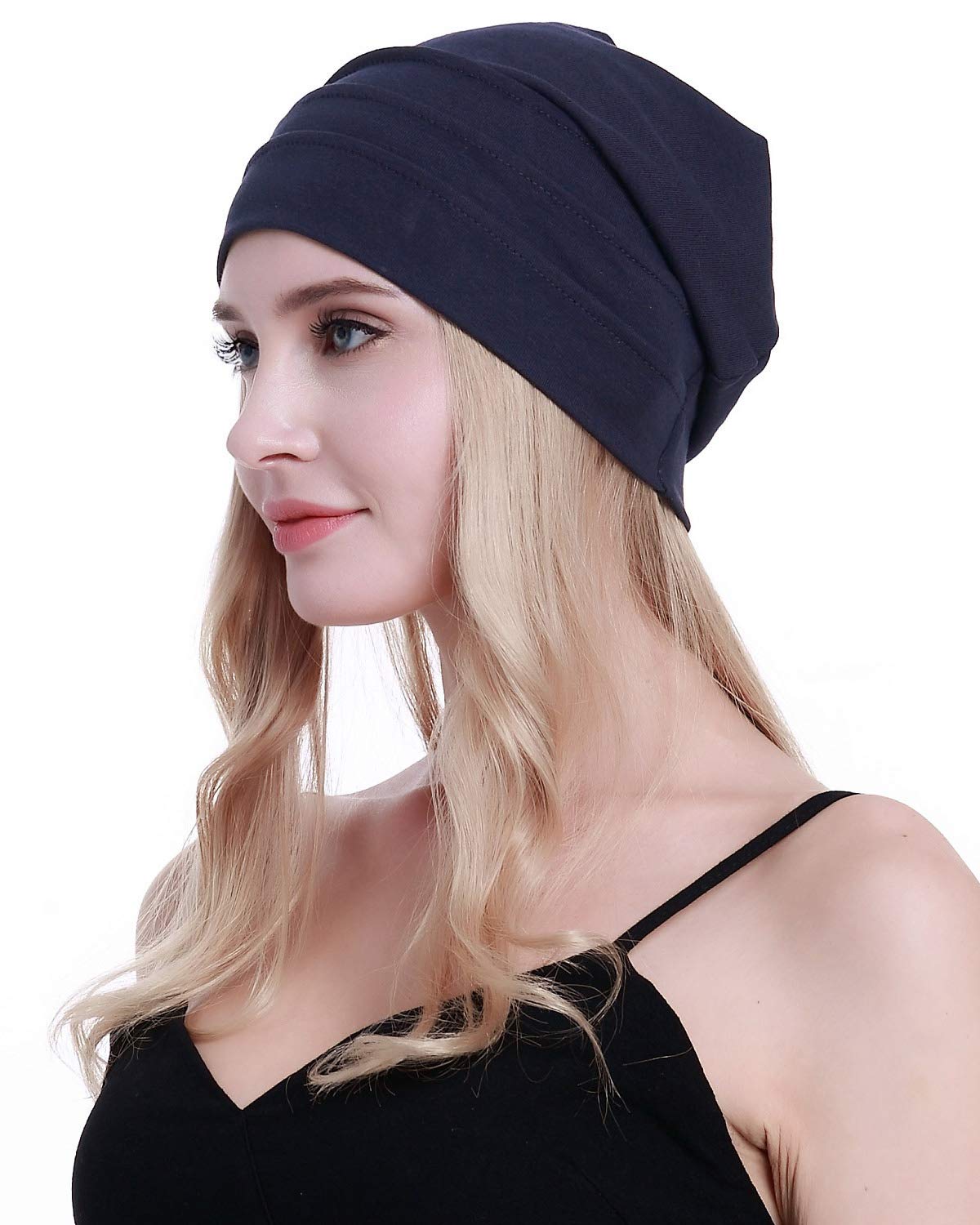 osvyo Copricapo in cotone da chemioterapia, per donne affette da cancro, perdita di capelli, morbido, in confezione sigillata