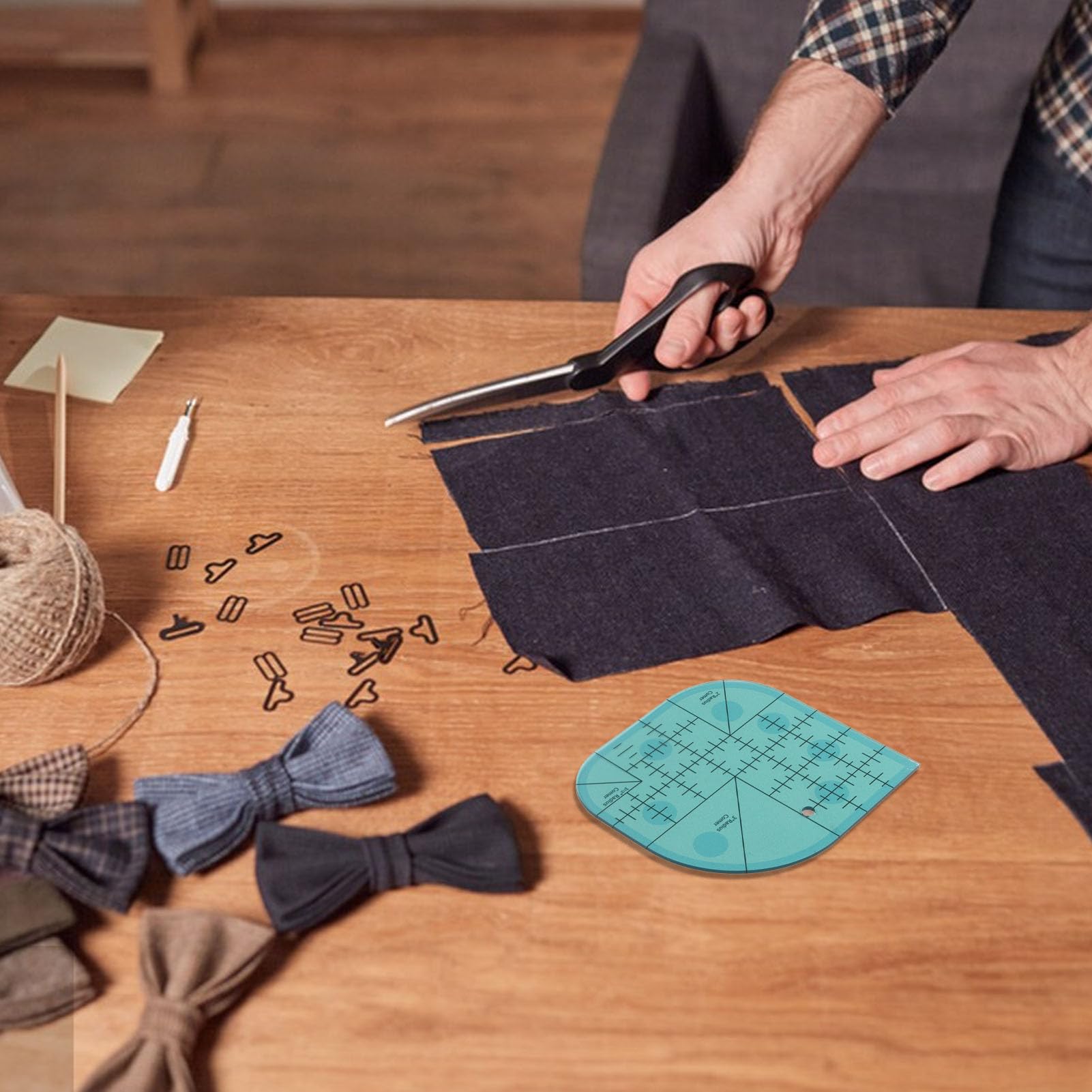 LGEGE Acryl gebogen hoeksnijder liniaal, naaien patchwork liniaal voor ontwerpers en kleermakers, perfect voor tekenen, doe-het-zelf quilt, naaiproject