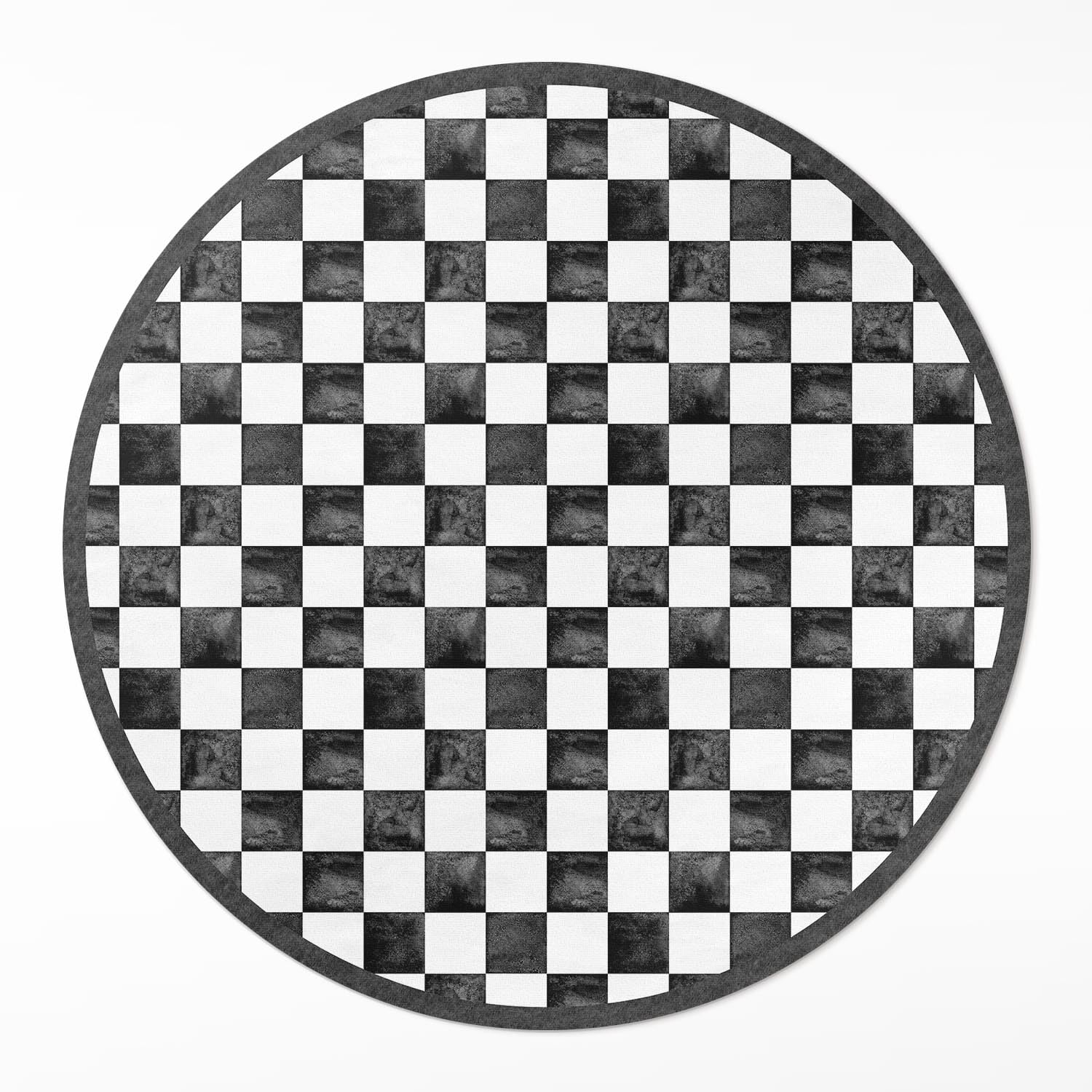 Tapis de sol anti-rayure rond en vinyle résistant ø70 cm effet pierre