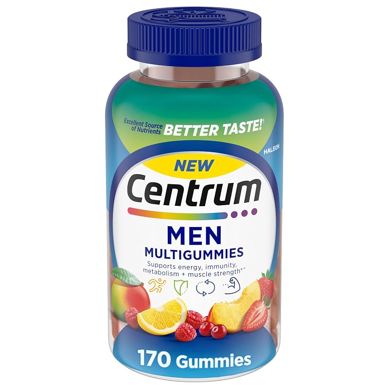 Centrum Multivitamínico em Gomas para Homens com Vitaminas, Minerais e Selênio, 170 gomas