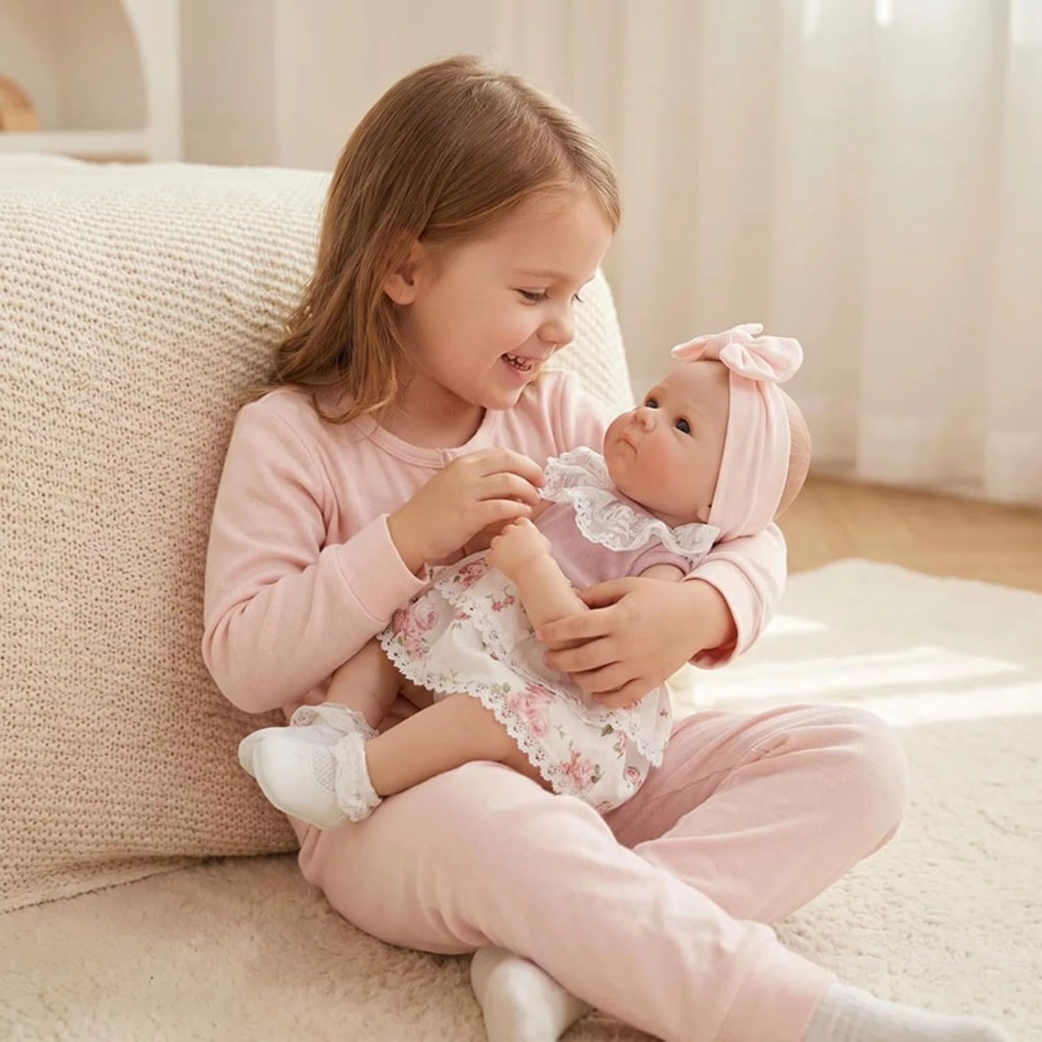 Lonian 45 cm w pełni silikon winyl Reborn Baby Girl Lalki Cuddy Babies (Bettie)