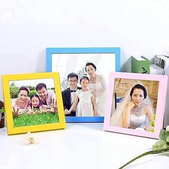 額縁付き写真 Amazon.co.jp: 額縁無垢材フォトフレームスクエアファミリー写真