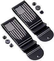 Vista 48 de Clips Universales de Cinturón de Metal - (Se Ajusta a Cinturones de 1.75 Pulgadas) – (Acabado Pulido o Negro) – Soportes de Clip de Reemplazo