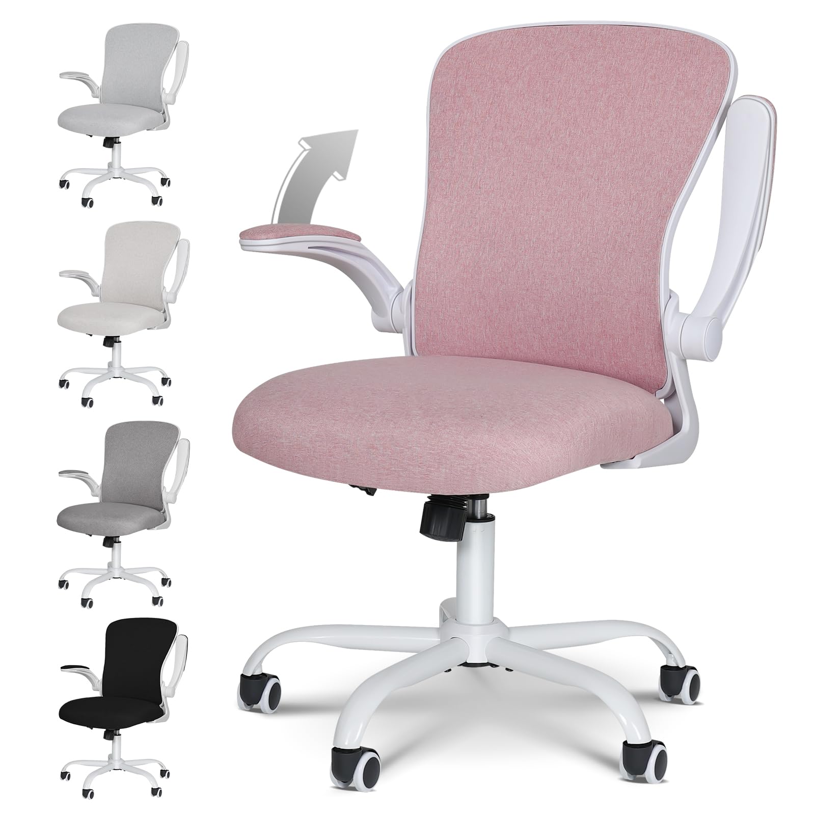 ELECWISH Home Office Chair, Ergonomic Desk Chairs, Computer Chairs, Pink — image 1