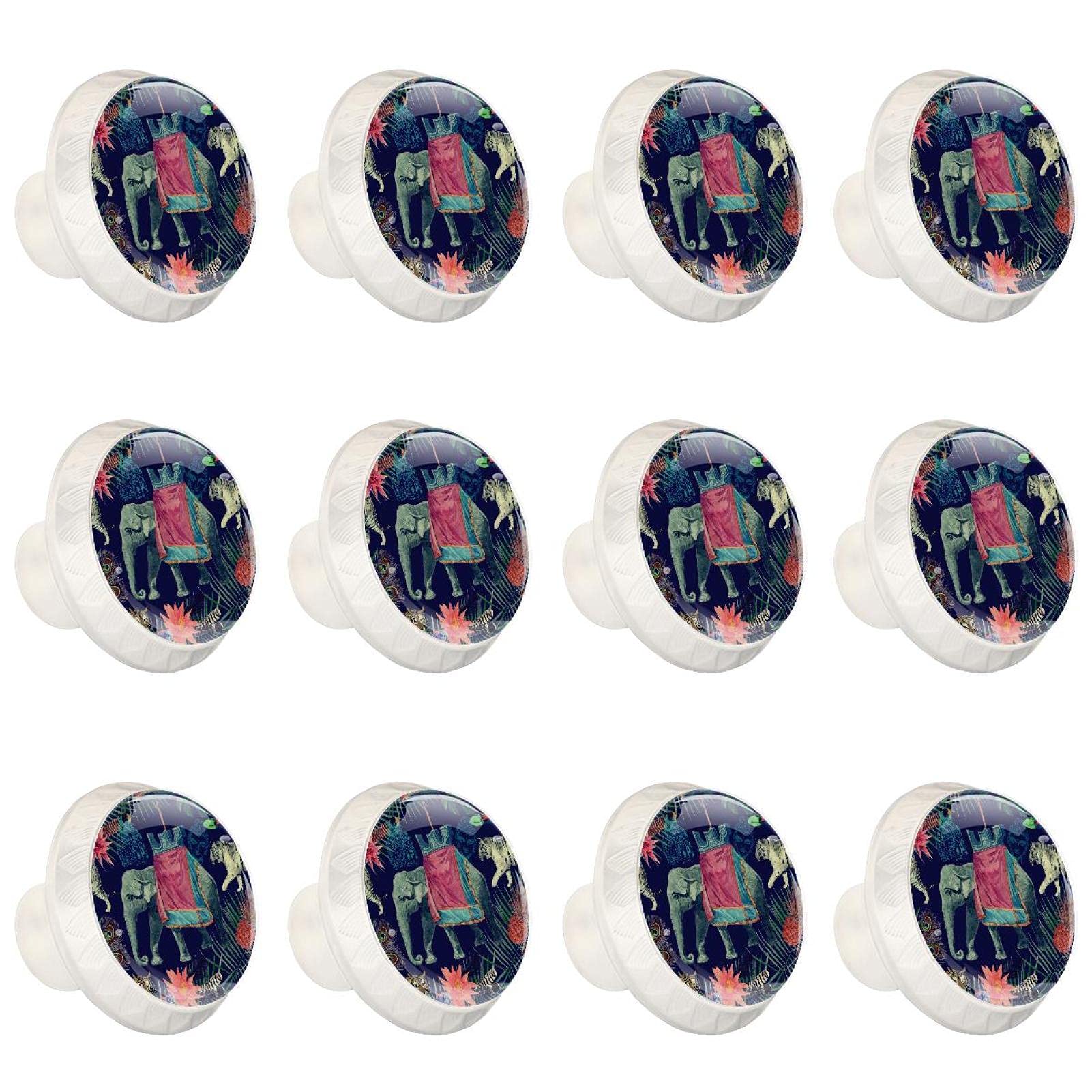 Boutons d'armoires de cuisine et tiroir de placard de qualité | Détails raffinés éléphant tigre