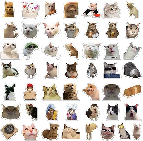 Miniatura 2 de Lindas calcomanías de gatos y perros, 200 unidades divertidas de perros y gatos, calcomanías de meme para niños, adolescentes y adultos, calcomanías