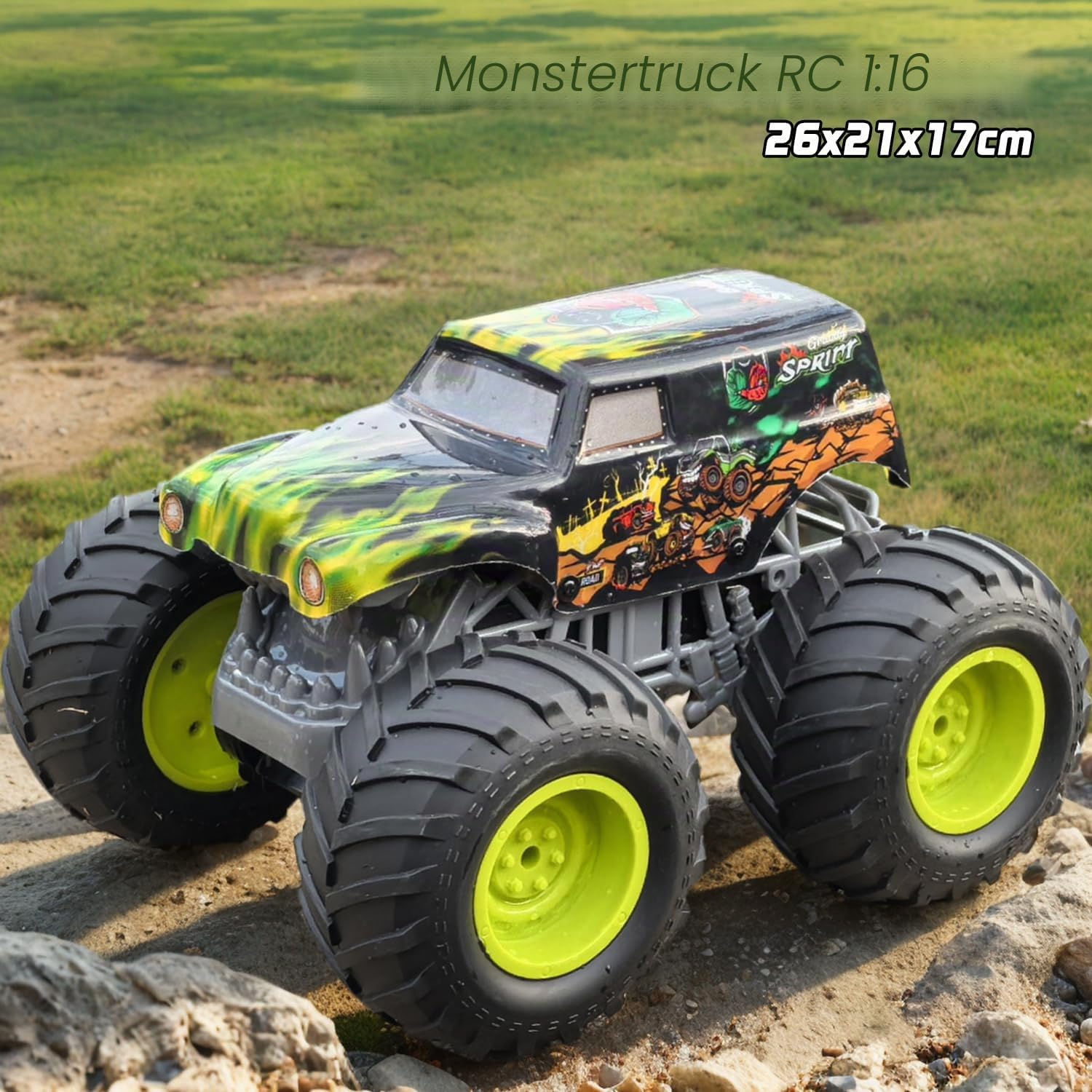 PENGBU RC 1:16 Coche Teledirigido Niños 4 Años, Monster Truck Teledirigido con Luces, 360° Rotation, ¡Anda sobre 2 Ruedas y Hace el Pino, Coches Teledirigidos para Niños de 4, 6, 8 Años