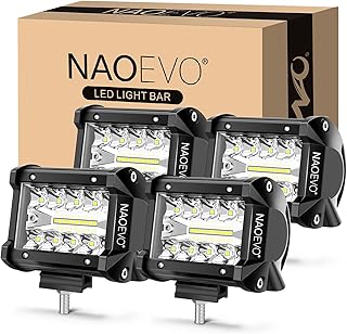 NAOEVO LED Pod Lights - Spot Flood Combo
