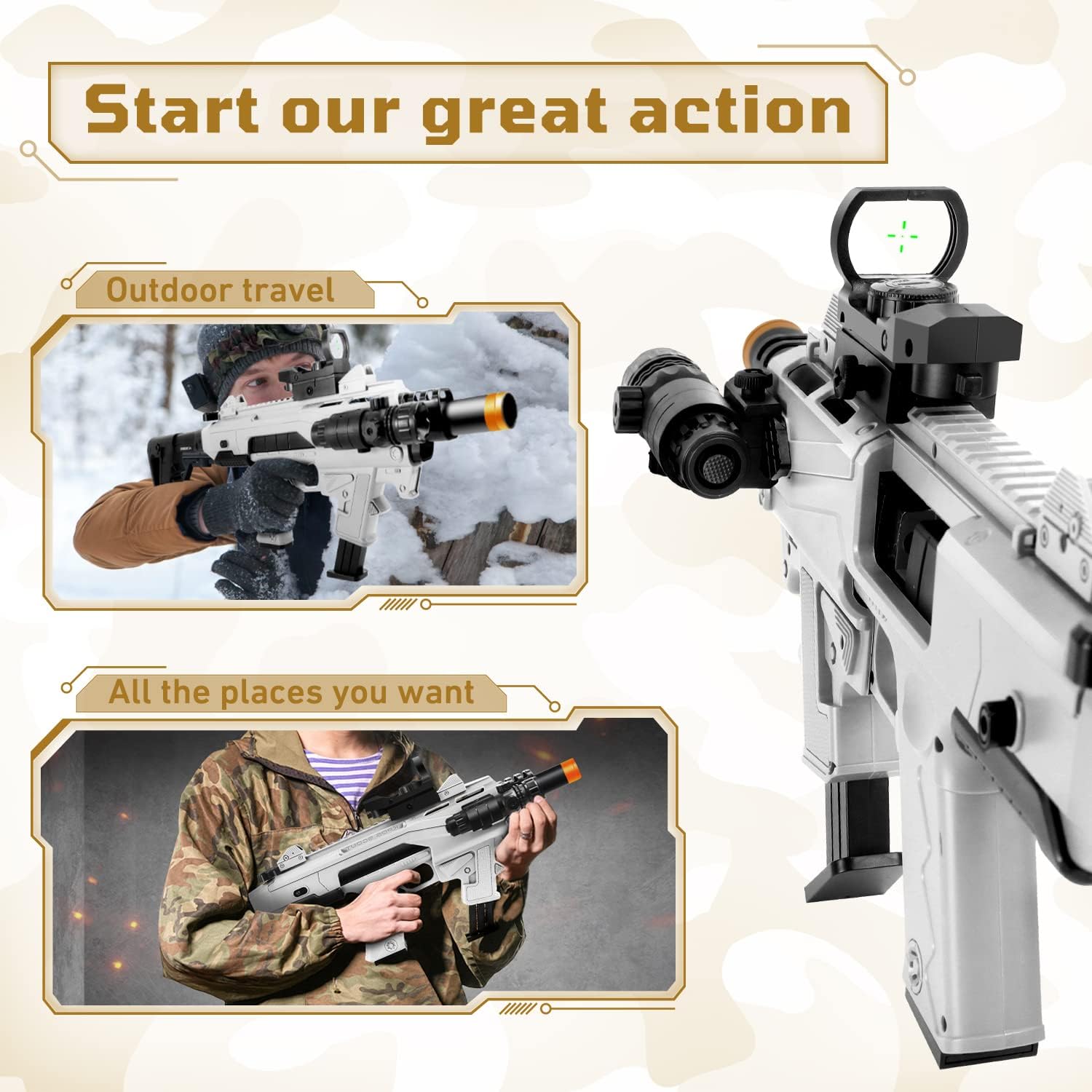 IZOKEE Combination Soft Bullet Toys Gun for Boys, Empty Shell Ejecting Design, 2 Modes Blasting Toy Foam Blaster with 80 Soft Foam Bullets, 3 Magazines, Gifts for Boys Girls Birthday Christmas : Toys & Games