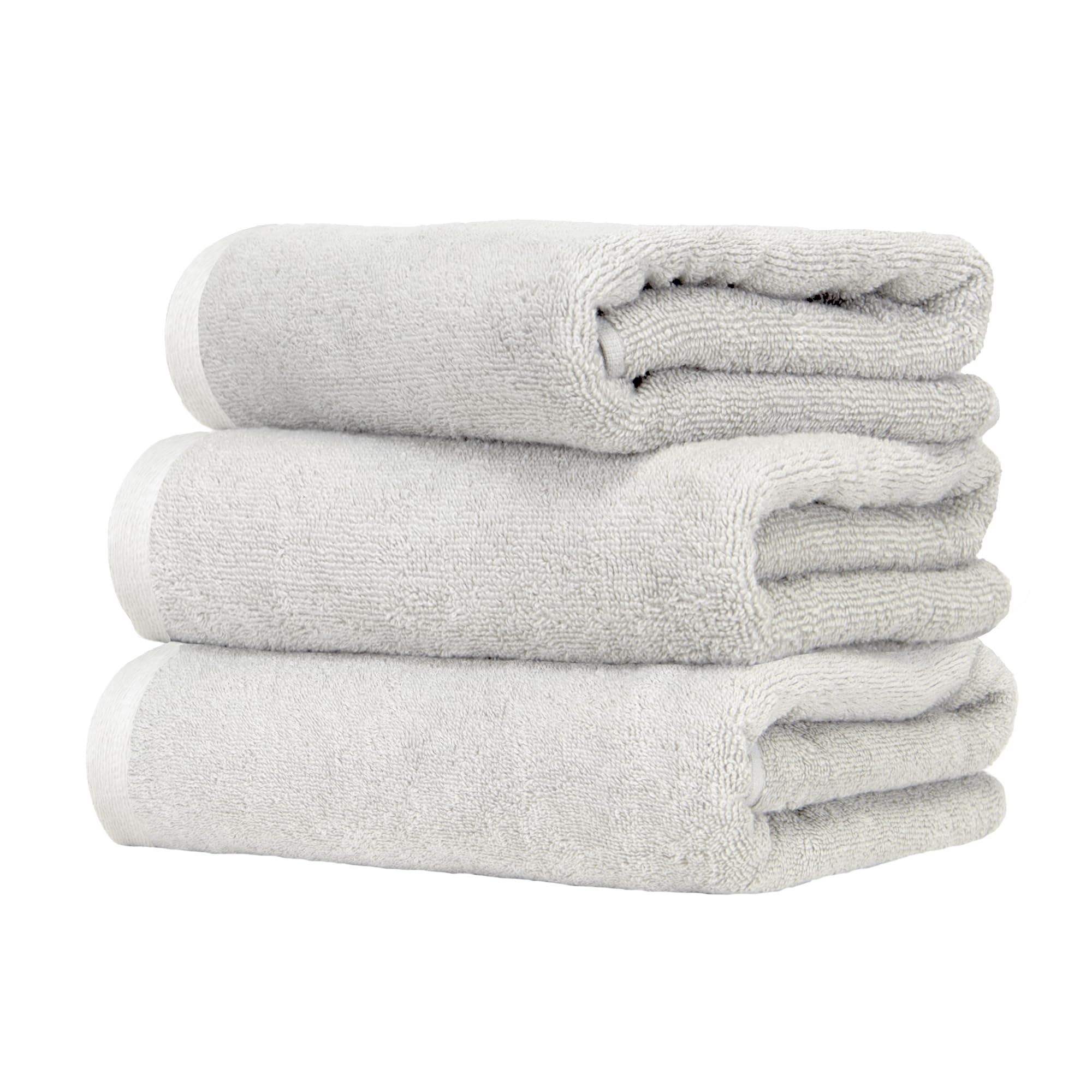 Set 3 Asciugamani Viso 50x100 Cm In Cotone - Colore Tortora - Foto 6