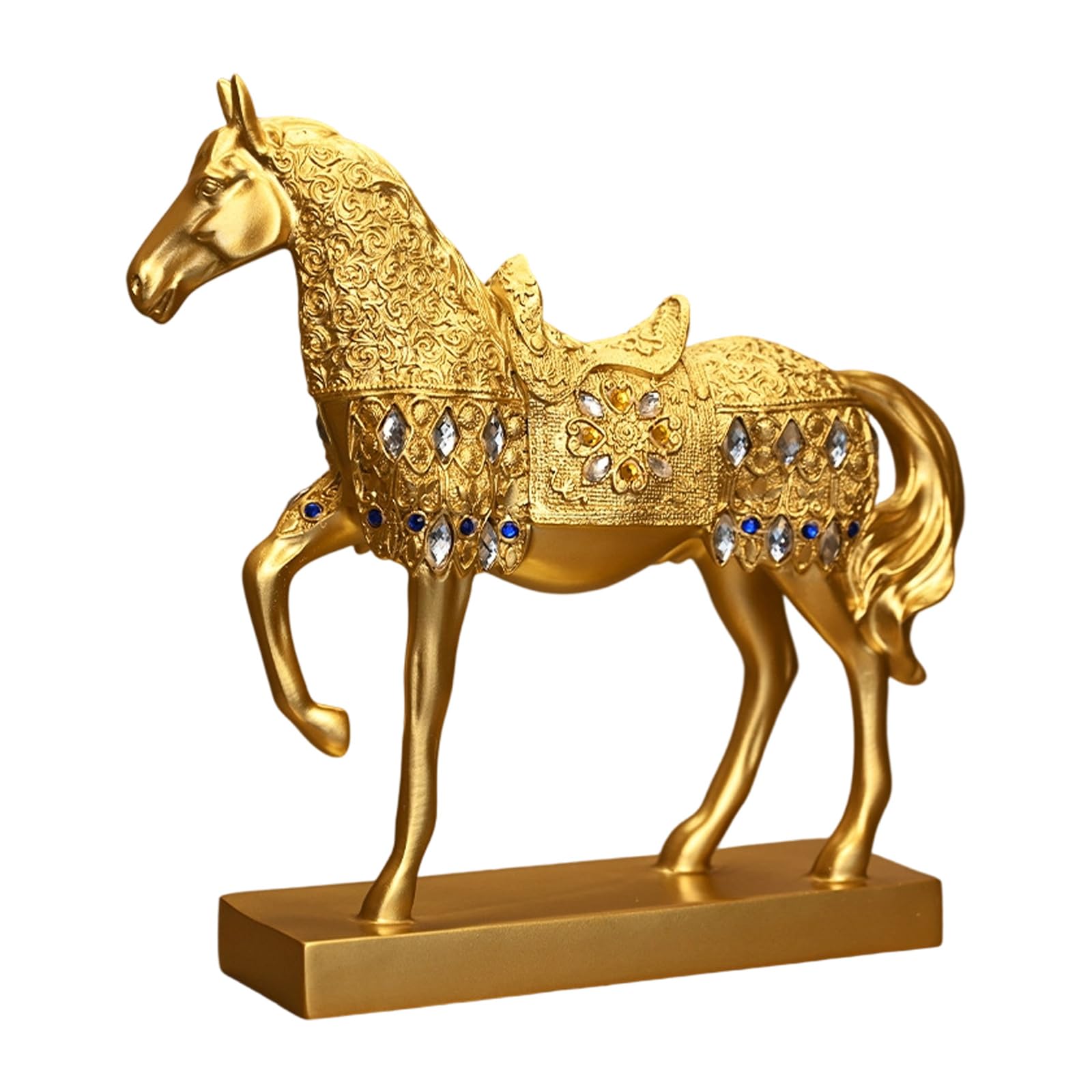 YPBEW Lucky Wealth Horse Statues Sculptures Animal Statue Collectibles Figurines Feng Shui Ornament Home Decorations Gift Animal Statue Sculpture