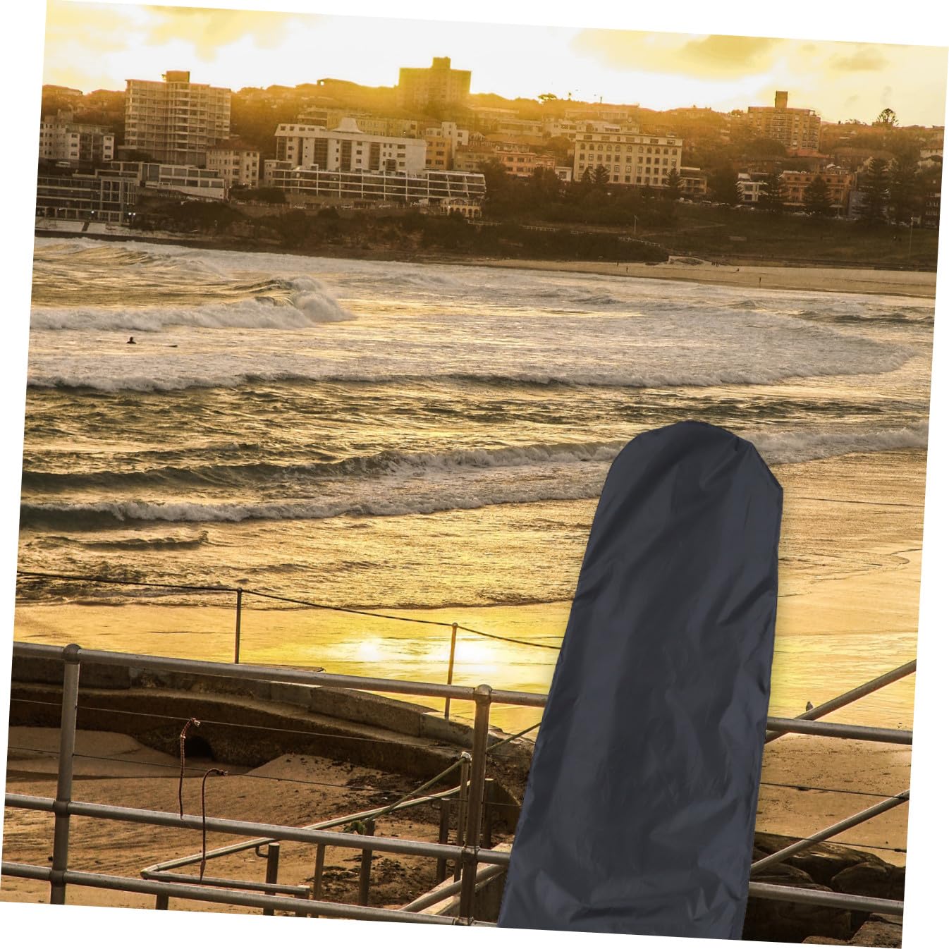 KOMBIUDA Funda Protectora para Tabla De Surf Bolsa para Guardar Tablas De Surf Lona Protectora Exterior Negra Ligera