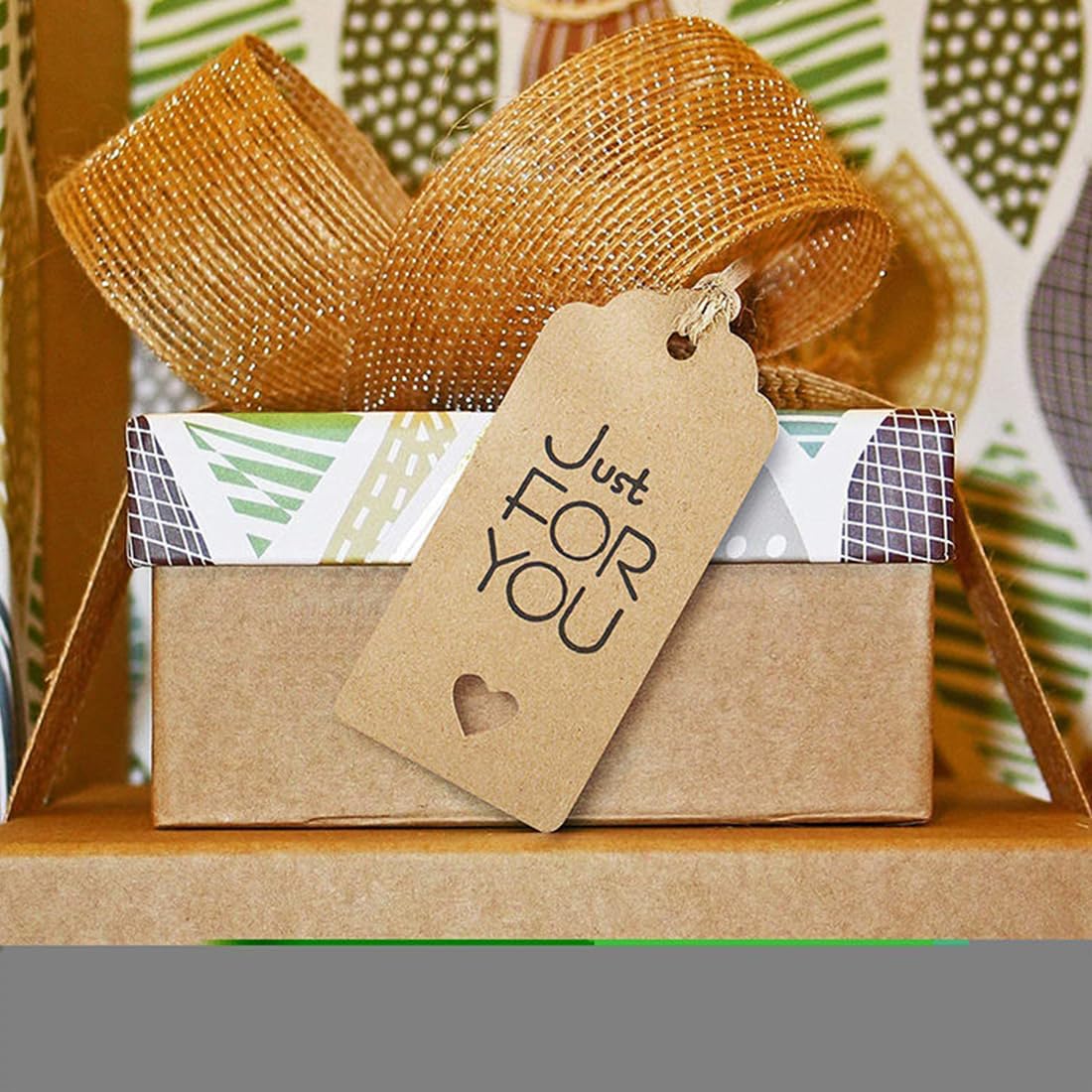 100 Etichette Regalo In Carta Kraft - 4.5x9.5 Cm Con Spago Per Matrimoni E Compleanni