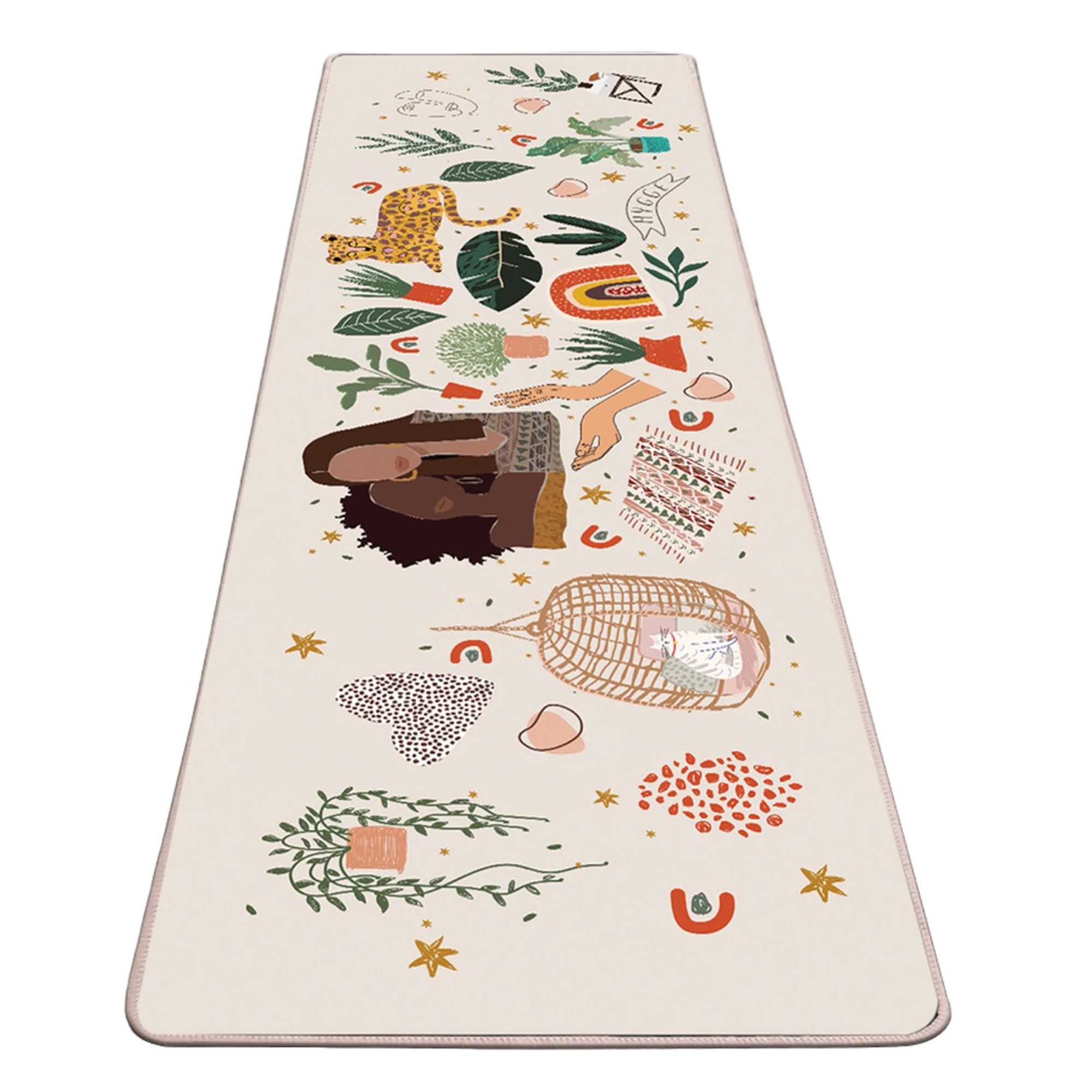 beige yoga mat