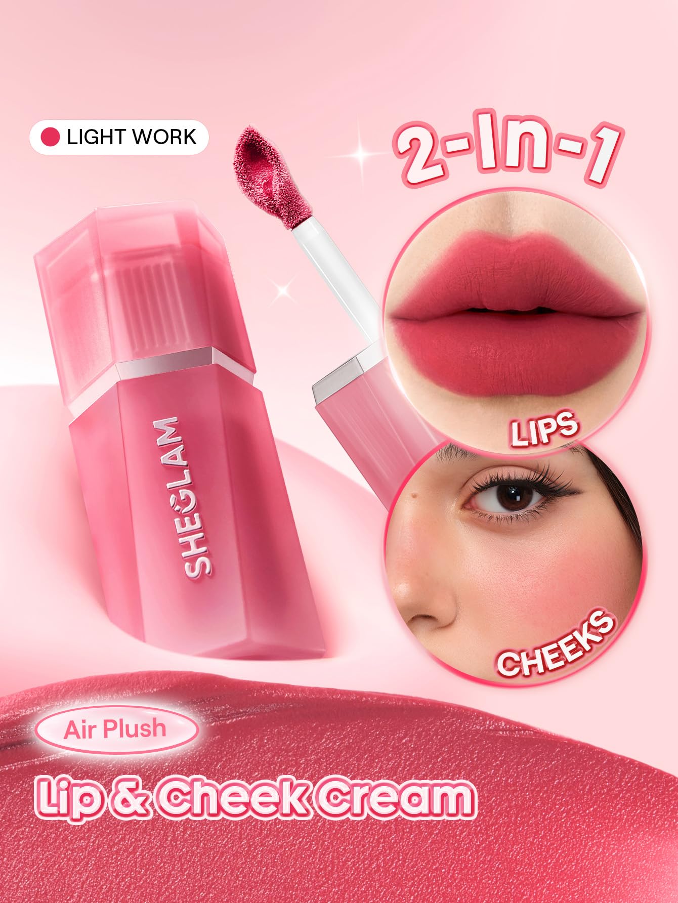 Amazon | SHEGLAM エアープラッシュ リップ＆チーククリーム 唇と頬の