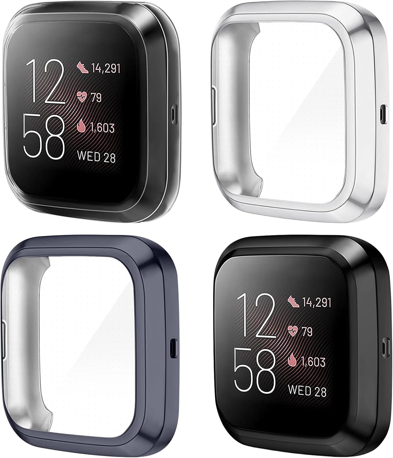 Vanjua Compatible with Fitbit Versa 2 Screen Protector Case