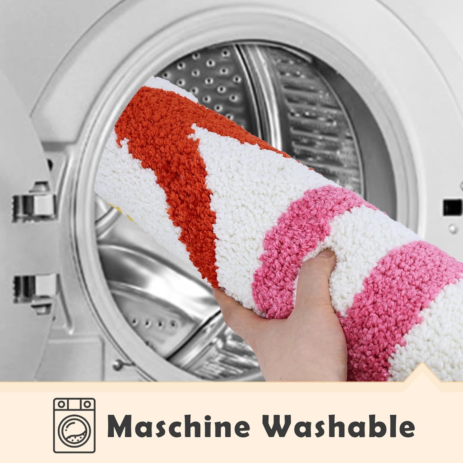 Good Vibes Bathroom Rugs 29.5" x 19.6" Funny Bath Mat with Cute Words Cool Rugs for Bathroom Non-Slip Microfiber Washable Absorbent Shower Mat for Bedroom Kitchen Living Room