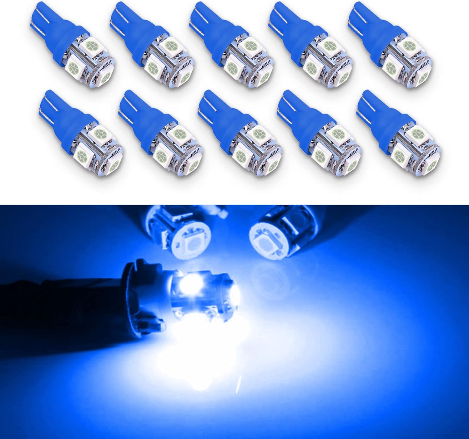 yonwait Pack of 10 Car Width Indicator Light, T10 5050 5SMD