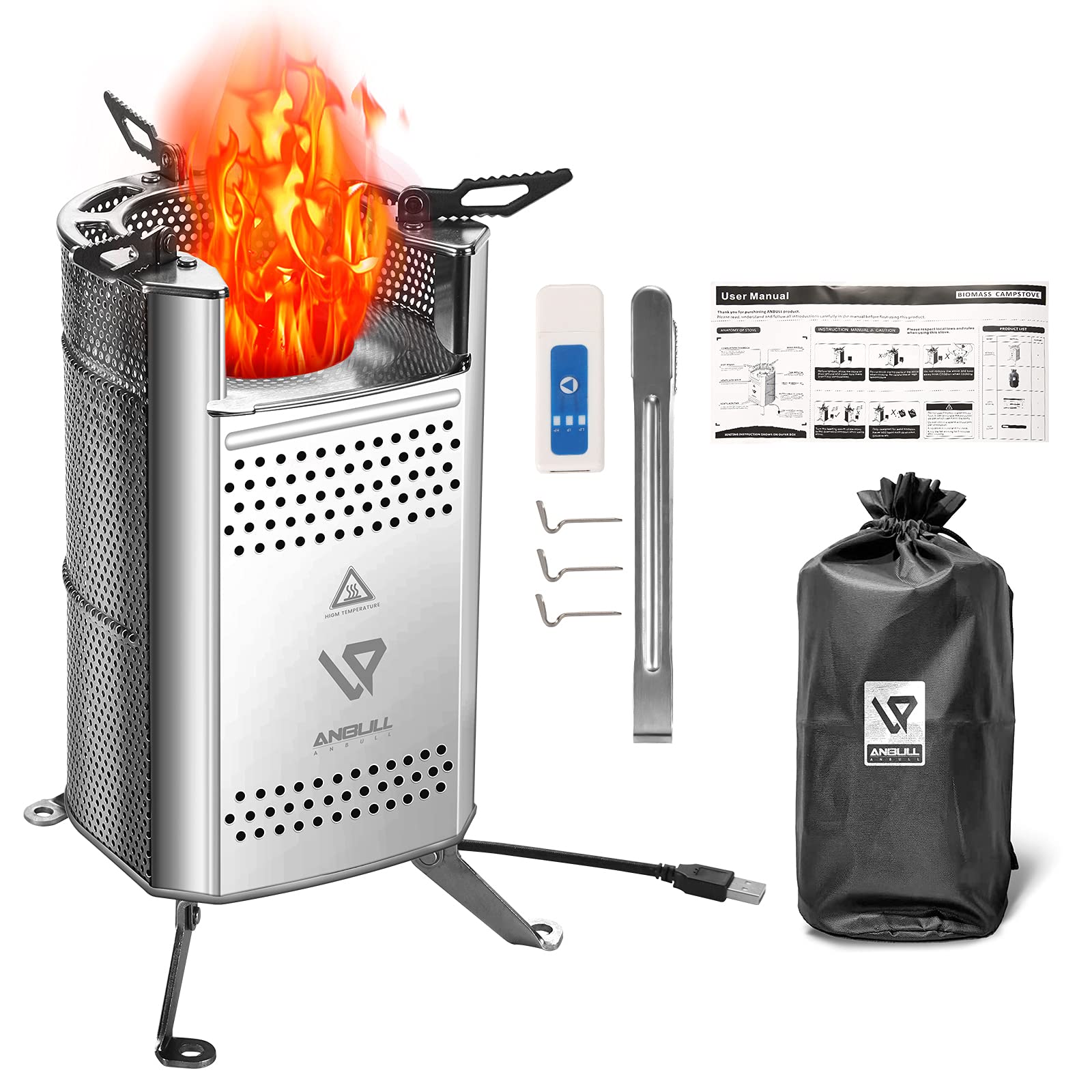 Buy Anbull Camping Stove Biomass Stoves, Compact Camp Stove Kit for