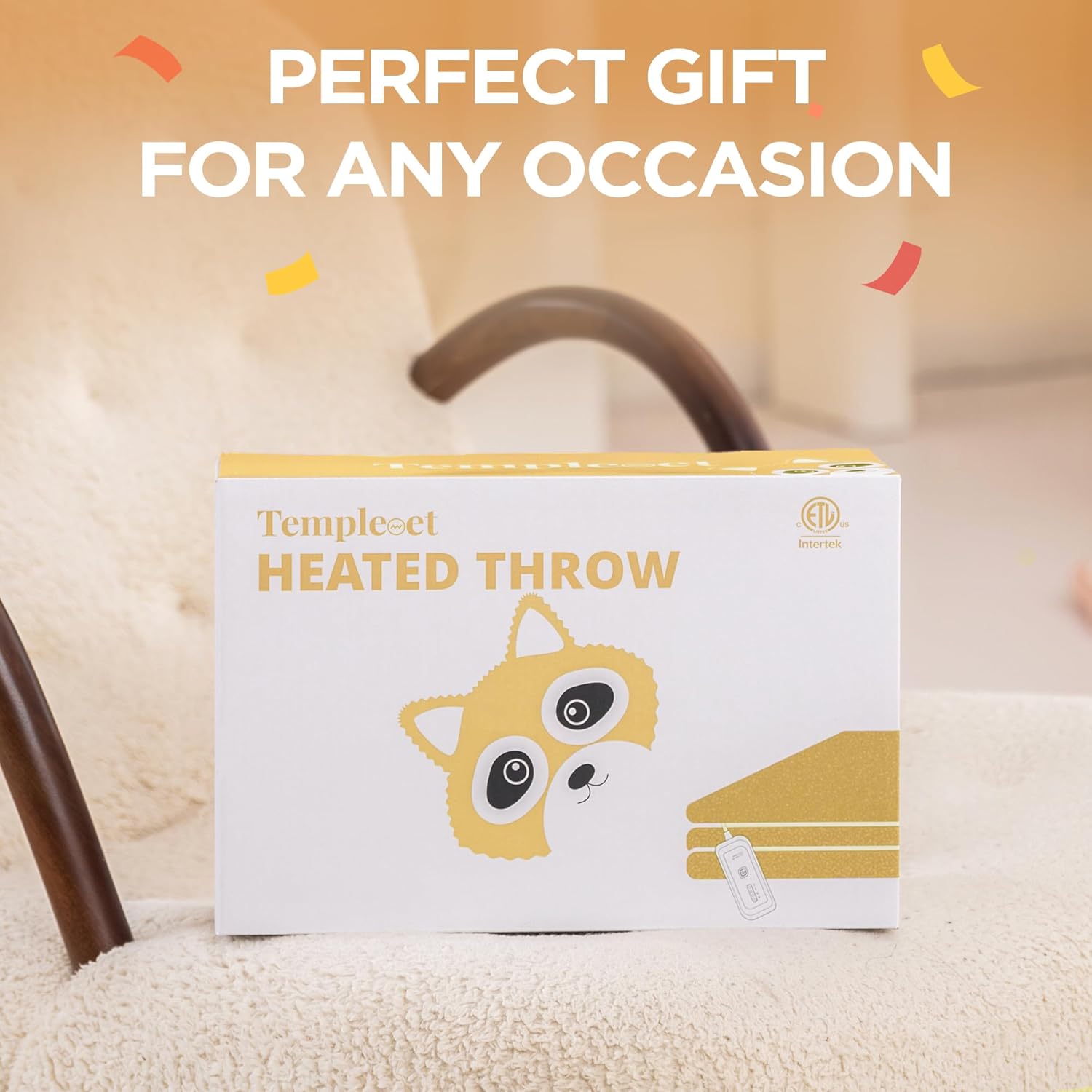 Heated Blanket Electric Throw 50" x 60" -Heated Throw Blanket with 4 Heating Levels & 3 Hours Auto Off,Machine Washable,ETL & FCC Certification(Cheesy Yellow) - Image 6