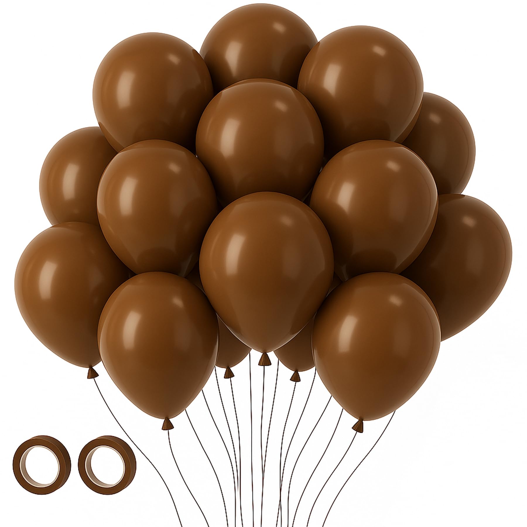 Voircoloria 105pcs Coffee Party Latex Balloons, 12inch