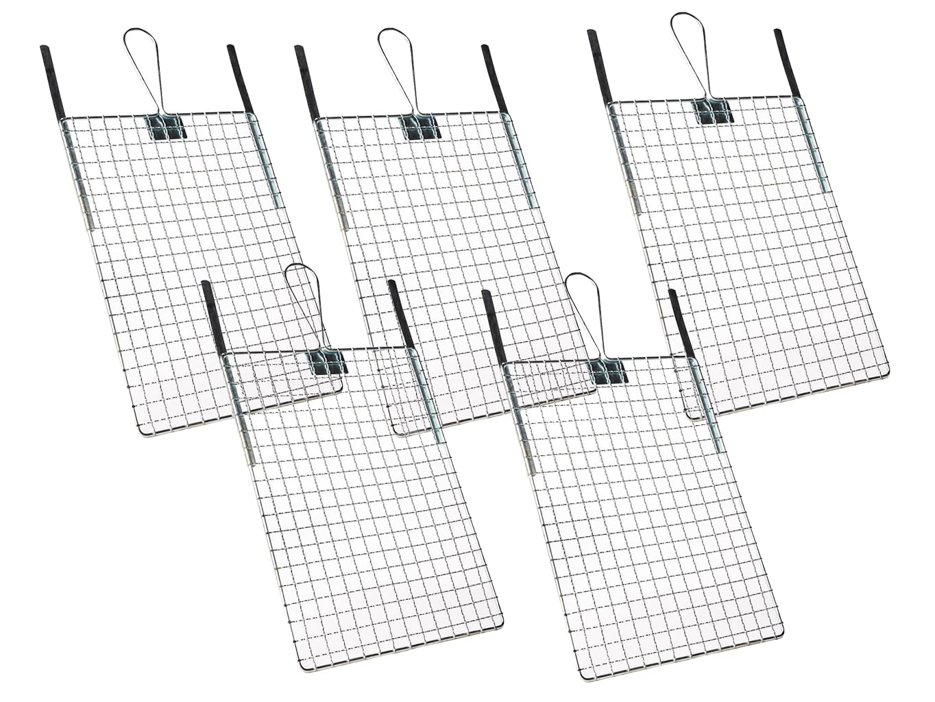5 Stück - Robustes Abstreifgitter aus verzinktem Metall, 26 × 30 cm groß, mit stabilen Haken zur sicheren Befestigung im Farbeimer