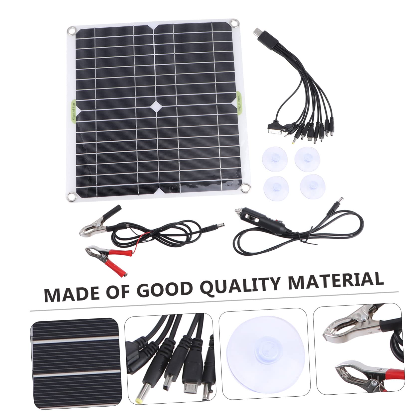Toddmomy Pannello Solare Monocristallino Da Esterno Con Caricabatterie Per Casa Camper e Balcone Kit Fotovoltaico Efficiente e Durevole