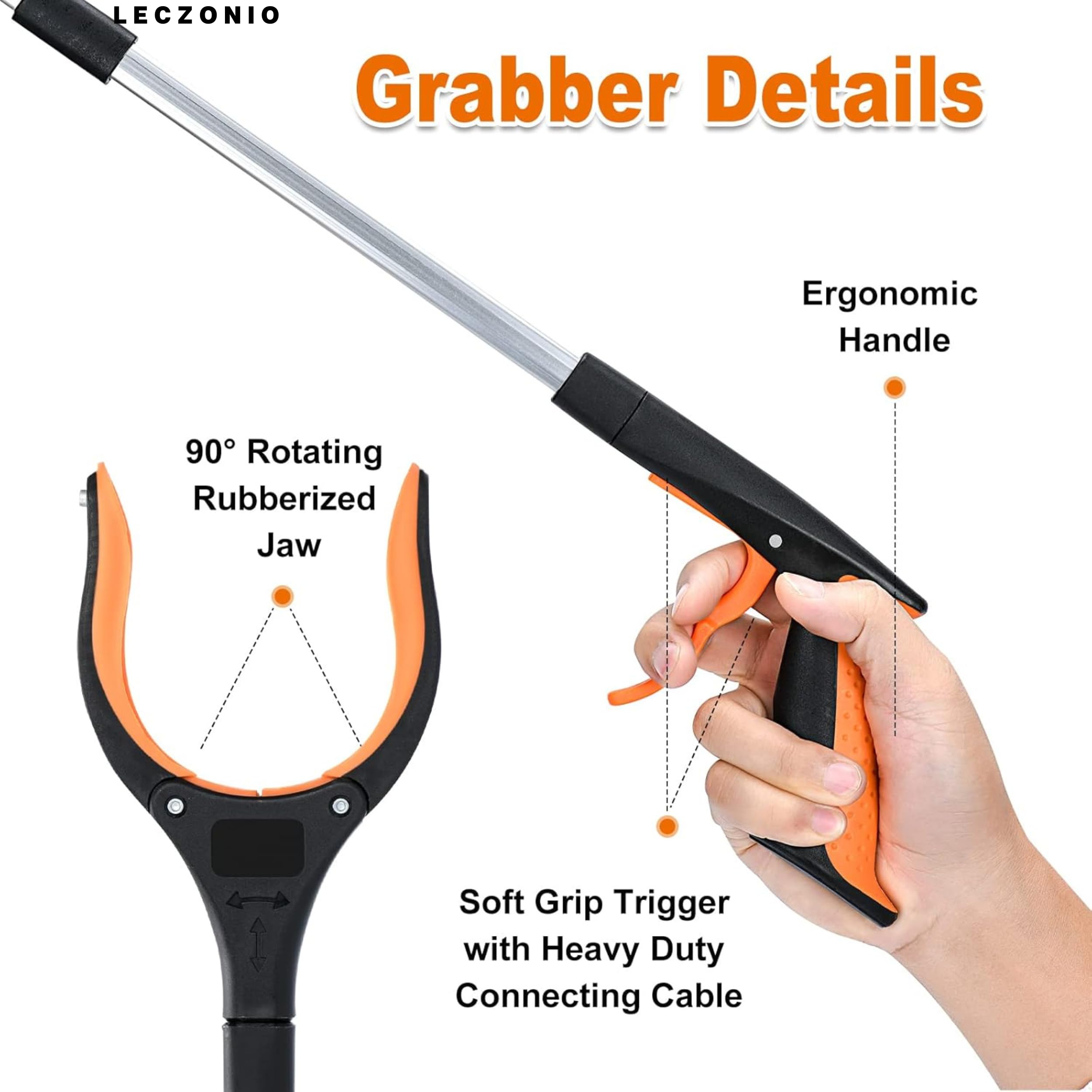 Grabber Reacher Tool - Reach High, Lift Easy -6 Grabber Reacher Tool - Reach High, Lift Easy -6
