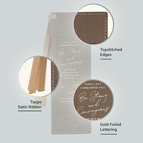 Miniatura 90 de Christian Art Gifts - Separador de piel sintética con cinta de satén y verso bíblico inspirador para mujeres y hombres, Marrón - Proverbios 31 Mujer