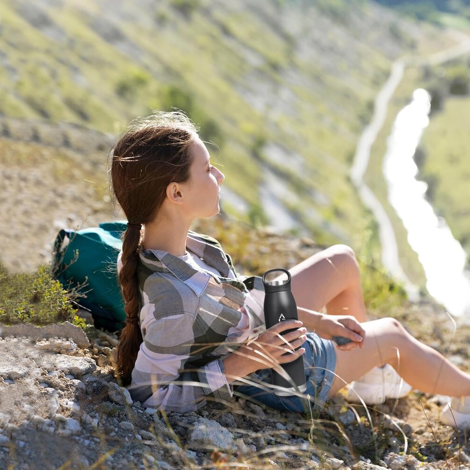 Insulated Water Bottle 24oz (710ml), Double Wall Stainless Steel Water bottle Durable Vacuum Flask Leakproof Non-sweat, Keep Cold 24H & Hot 12H - Image 9