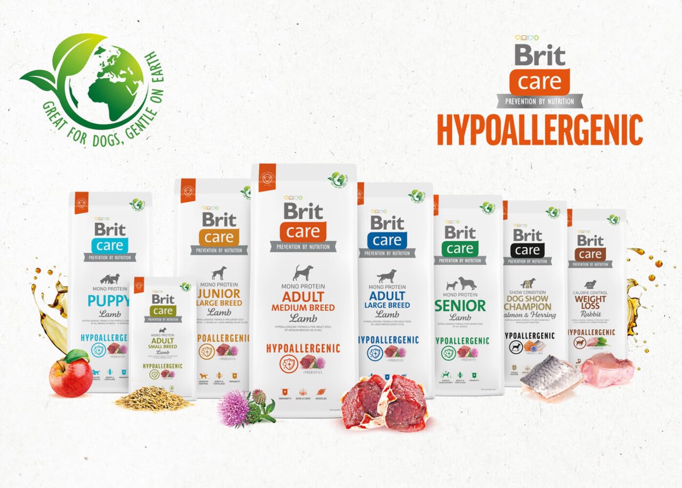 Brit Care Hypoallergenic Salmon & Herring pour Chien Adulte Nourriture sèche pour Chien 12 kg