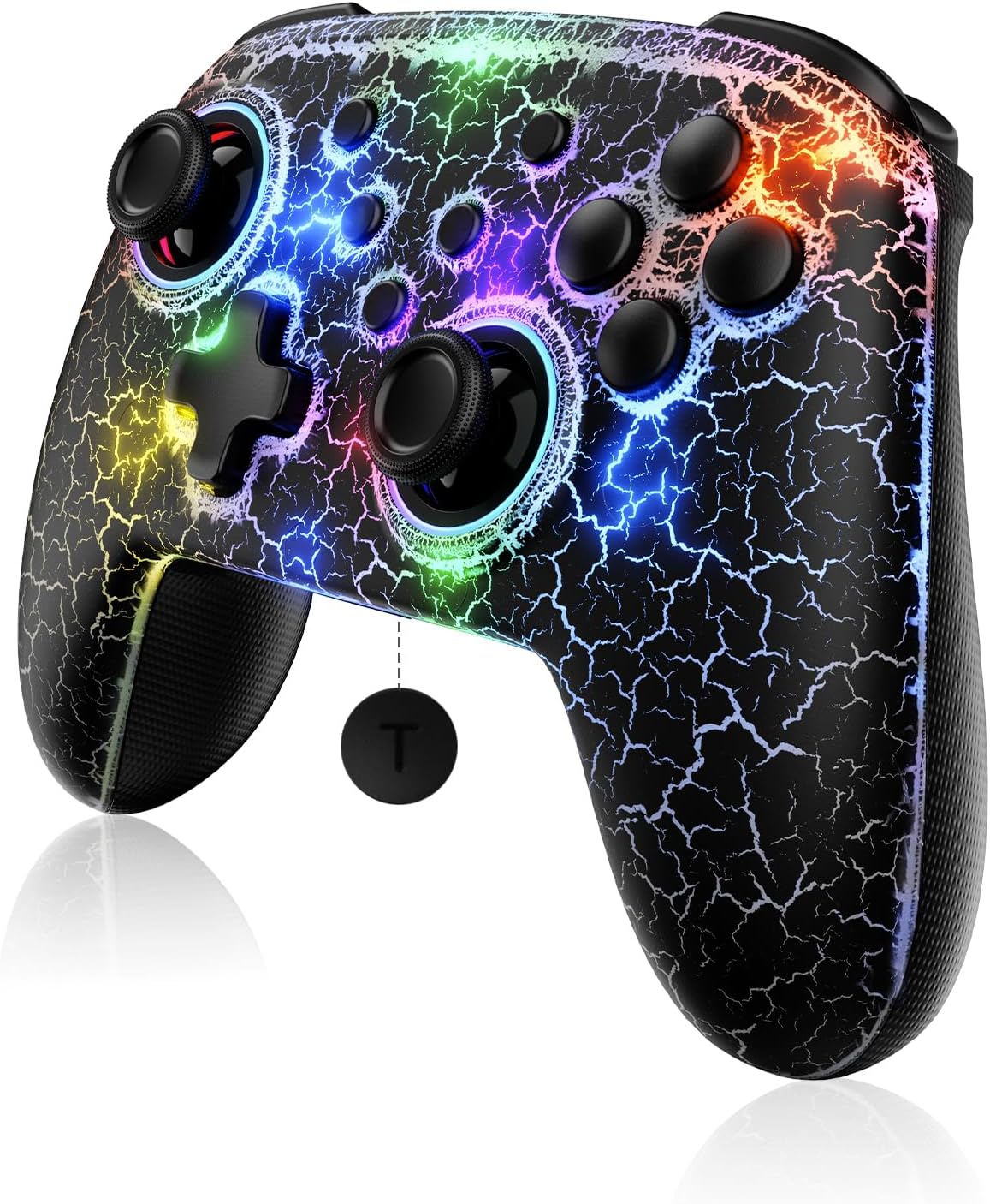 NexiGo Wireless Controller (No Deadzone) for Switch 2 and Switch, Bluetooth Controllers for Nintendo Switch with Vibration, Motion, Turbo and LED Light (Lightstorm)