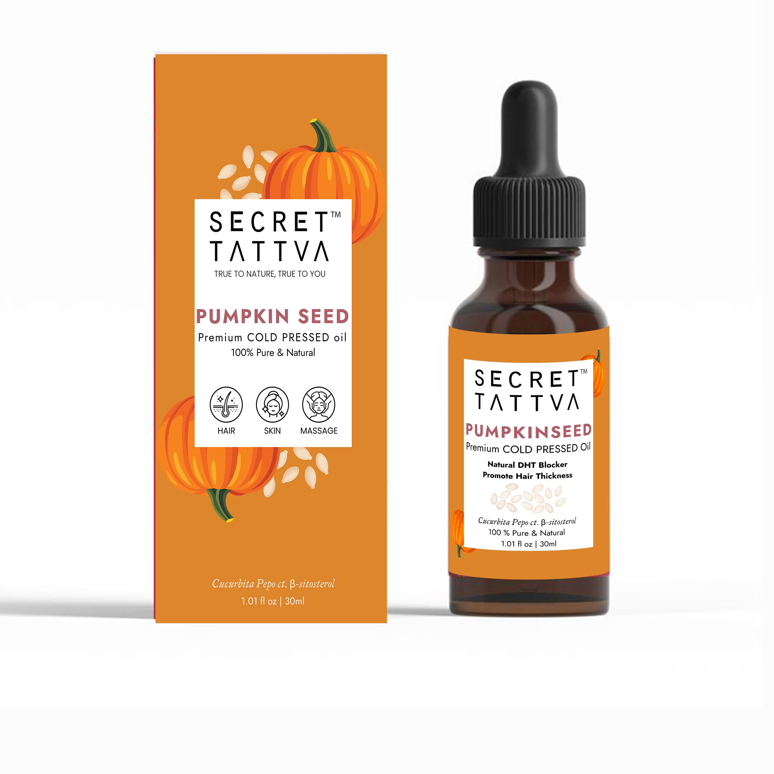 Pumpkin Seed Oil - 30ml, 100% Pure & Natural Cold Pressed Oil For Hair Growth, Hair Fall, Thickness, Dry Frizzy Hair & Shine Skin Moisturizer & Massage Oil-image-26
