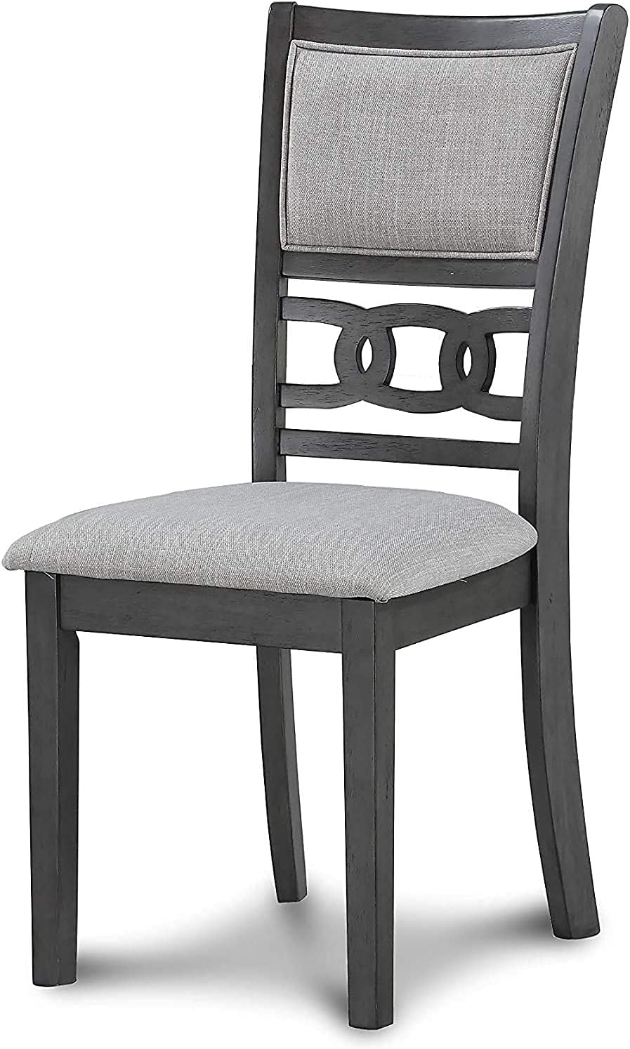 New Classic Furniture Gia 5-Piece Round Set with 1 Dining Table and 4 Chairs, 47-Inch, Gray - Table & Chair Sets