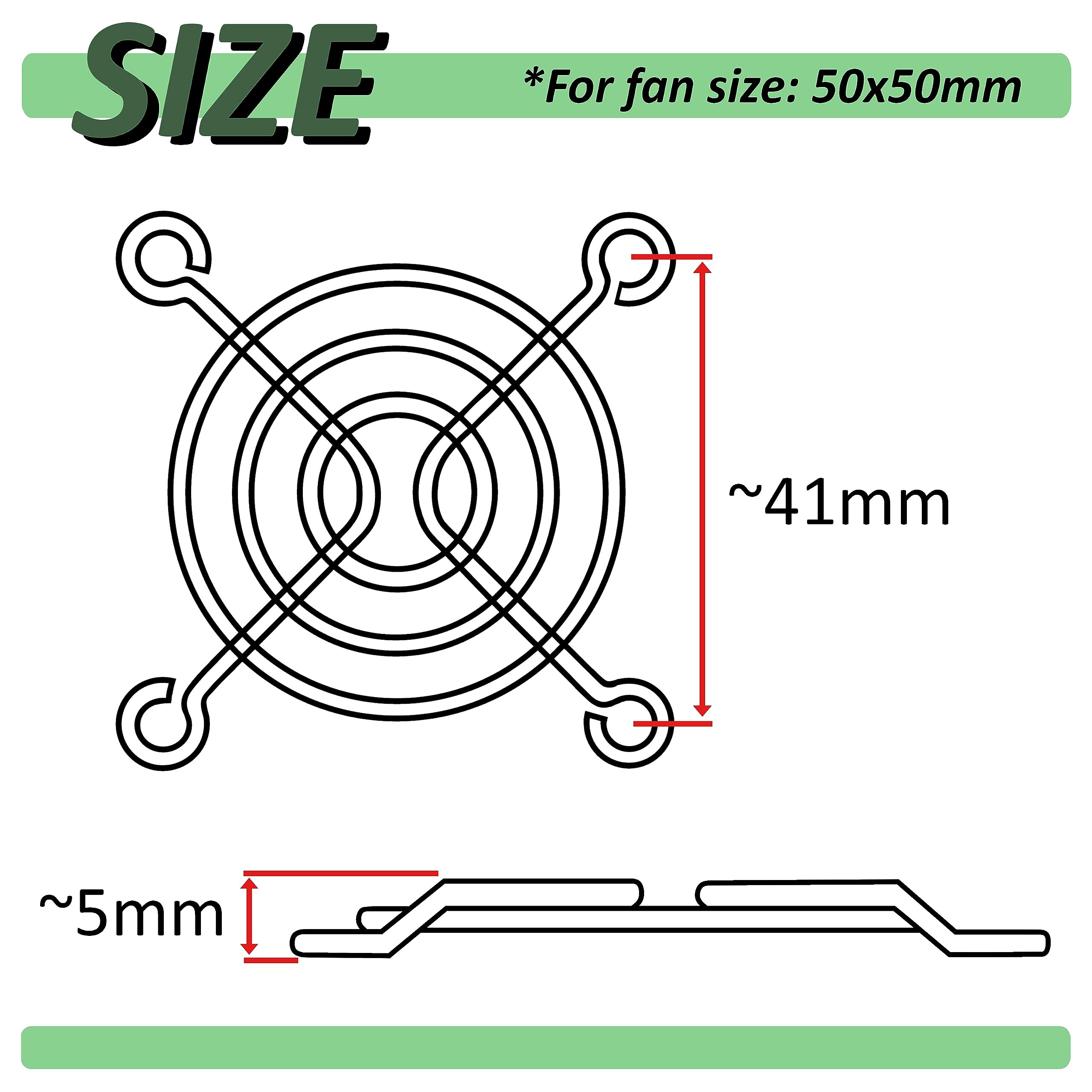 Griglie Di Protezione Per Ventole 50mm - 4pz Acciaio Inox, Per Computer E DIY, Argento - Foto 3