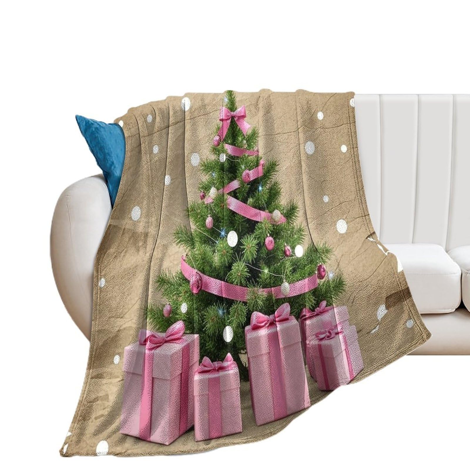 Couverture en flanelle de qualité supérieure - Plaid rose lit et sofa