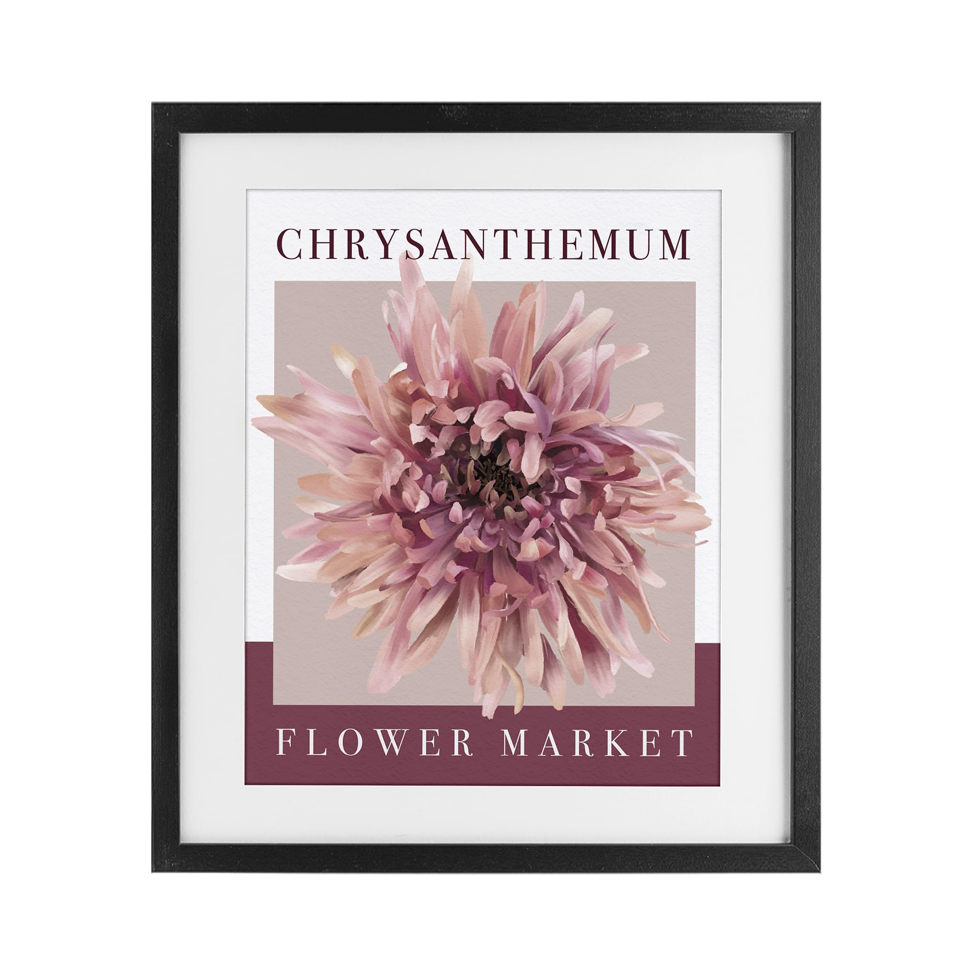 'Chrysanthemum Flower Market'| Framed Print Under Glass