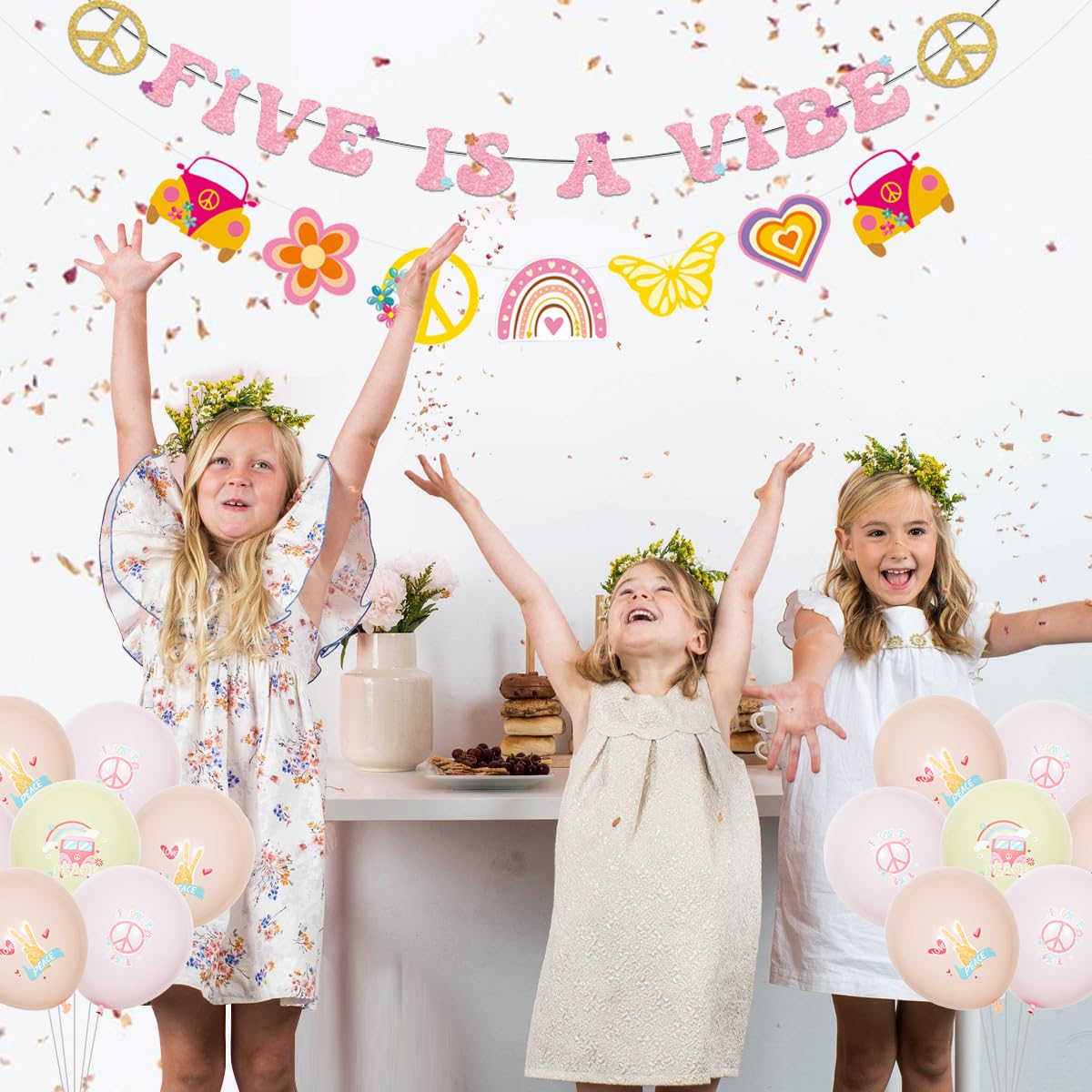 Boland 42025 – 5 Colour Streamers, 3 Pieces, Length 400 Cm Each, Multicoloured, Carnival, Birthday, Decoration, Disco, Children's Birthday Party, Kindergarten, Party