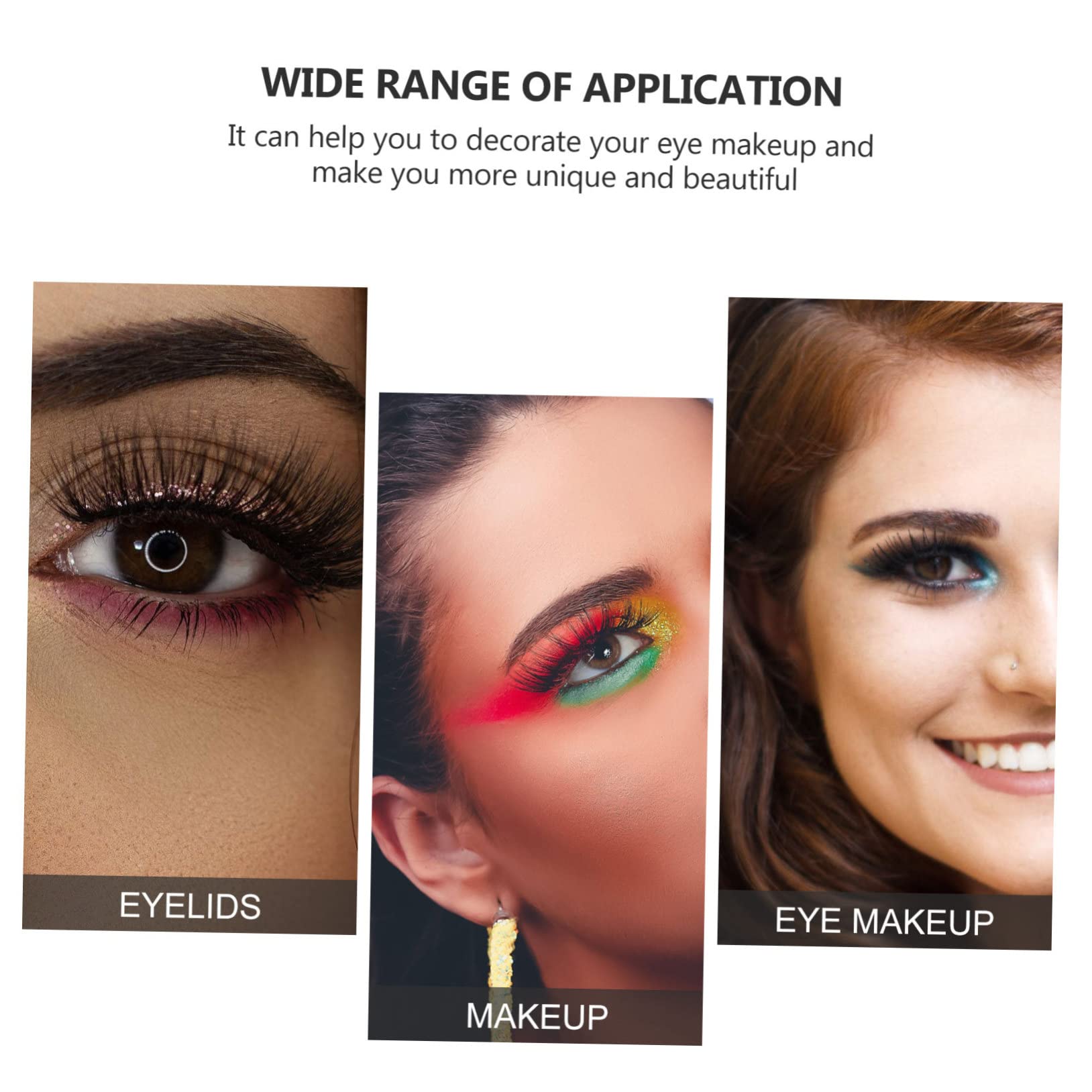 FRCOLOR 160 Paia Eyeliner Adesivi Per Decalcomanie Stickera Adesivi Glitterati Strumenti Per Il Trucco Degli Occhi Adesivo Per La Pelle Degli Occhi Doppia Palpebra Plastica