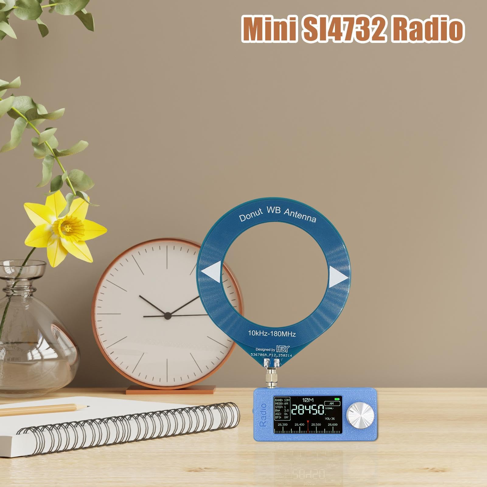 Ricevitore radio All Band, ricevitore radio Ham | Radio SW con tutte le bande – Schermo IPS da 1,9 pollici con antenna, display HD, compatto per