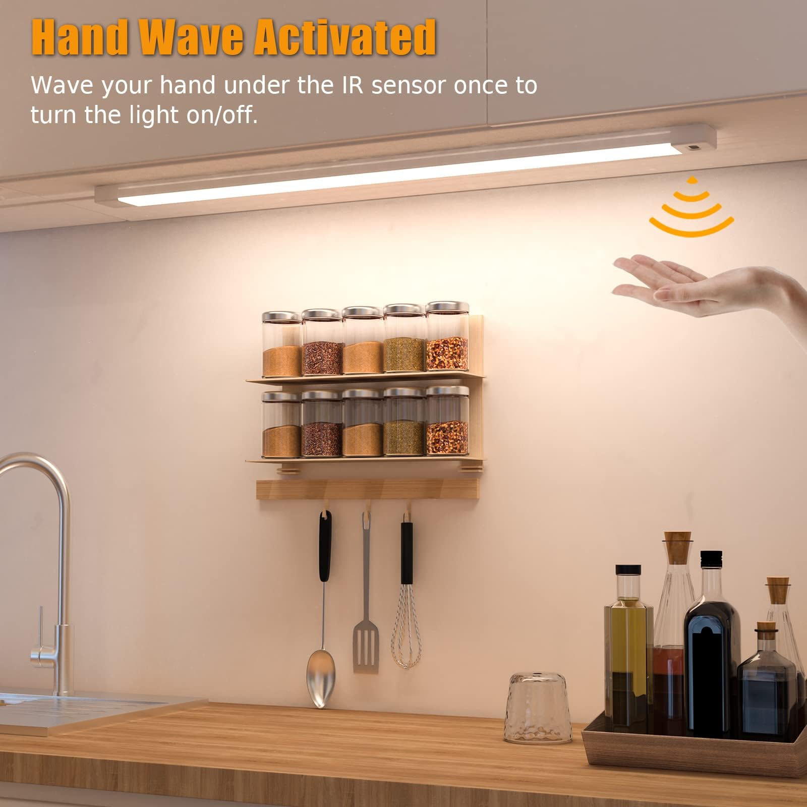 Luz Led Con Sensor De Movimiento LABOREDUCER Iluminación LED Para Debajo  Del Gabinete Con Enchufe, Paquete De 10, Luces LED Regulables De 11  Pulgadas Para Debajo Del Gabinete Con Interruptor De Atenuación, image size:1600x1600