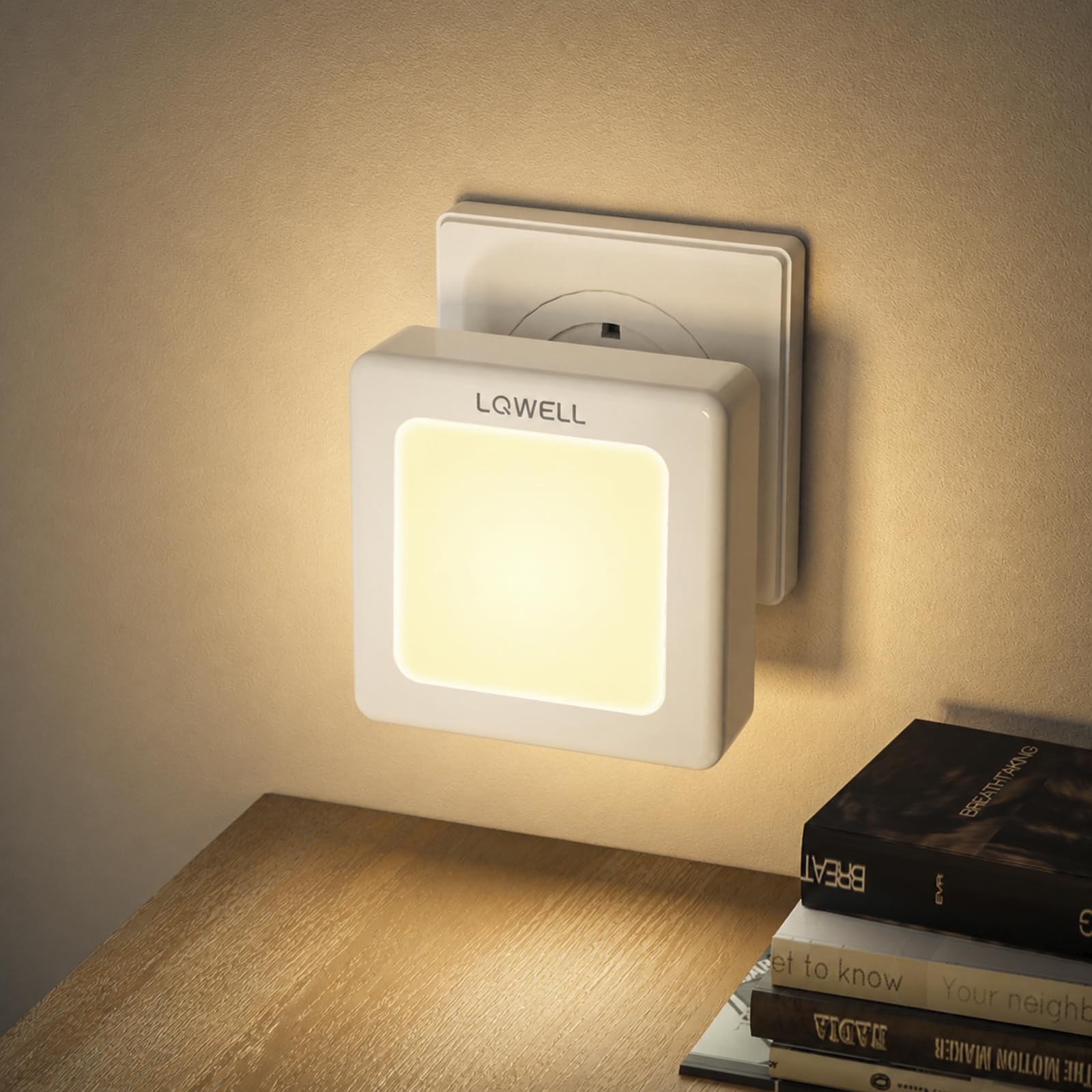 LQWELL® Veilleuse Pliable avec Capteur Crépusculaire — Veilleuse Luminosité Réglable