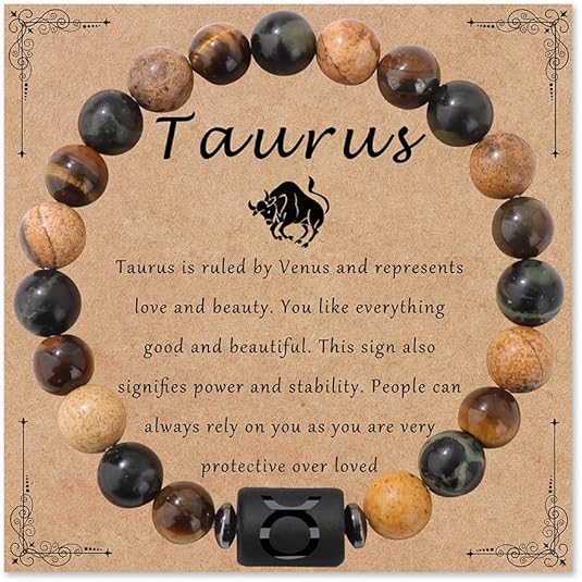 Zodiac Bracelet Gemstone beads bracelet for women Constellation Horoscope Chakra Relief Stress Stretch Bracelet Jewelry Gift