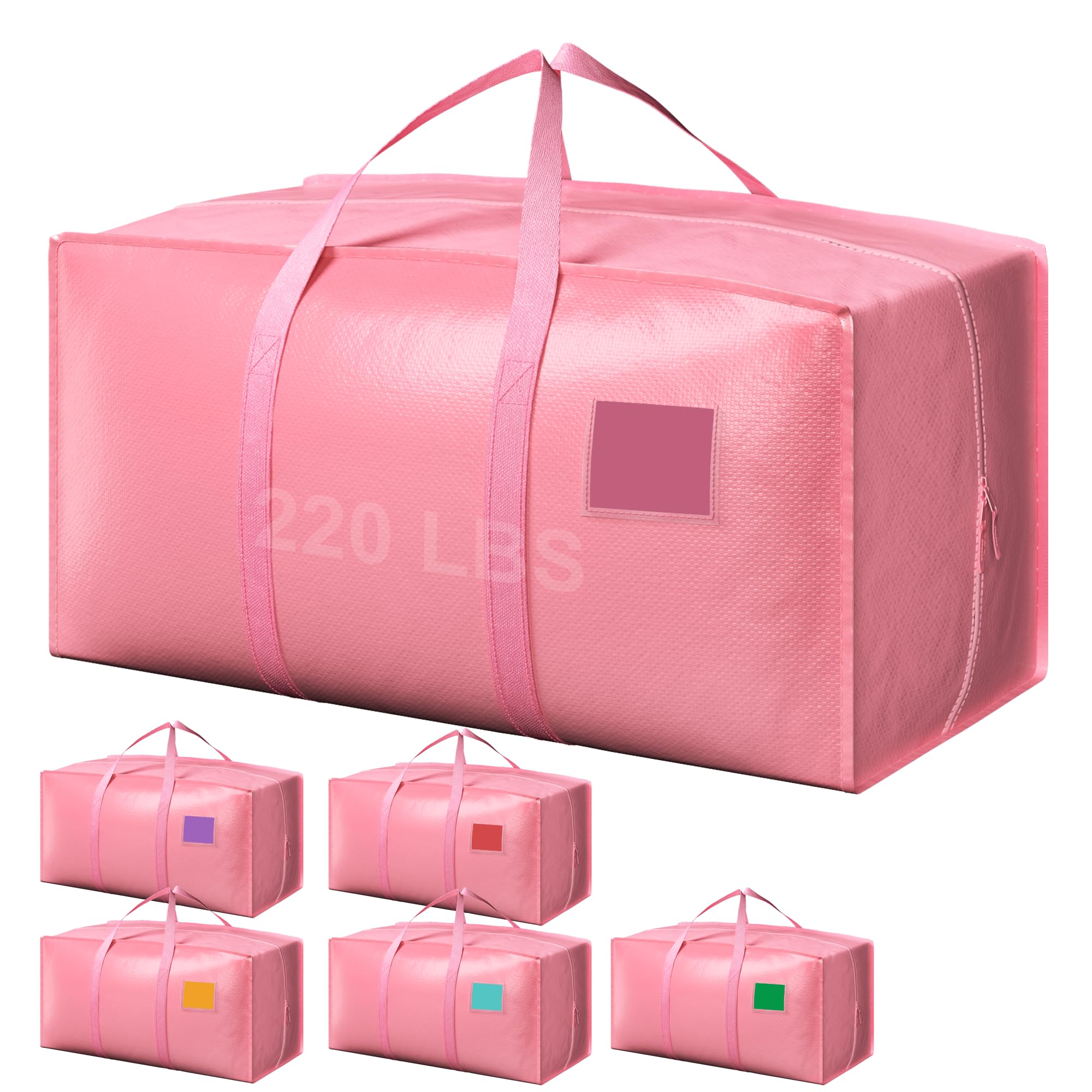 RMOHRO 6 Pack Extra Large Moving Bags with Full-Open Side Zipper
