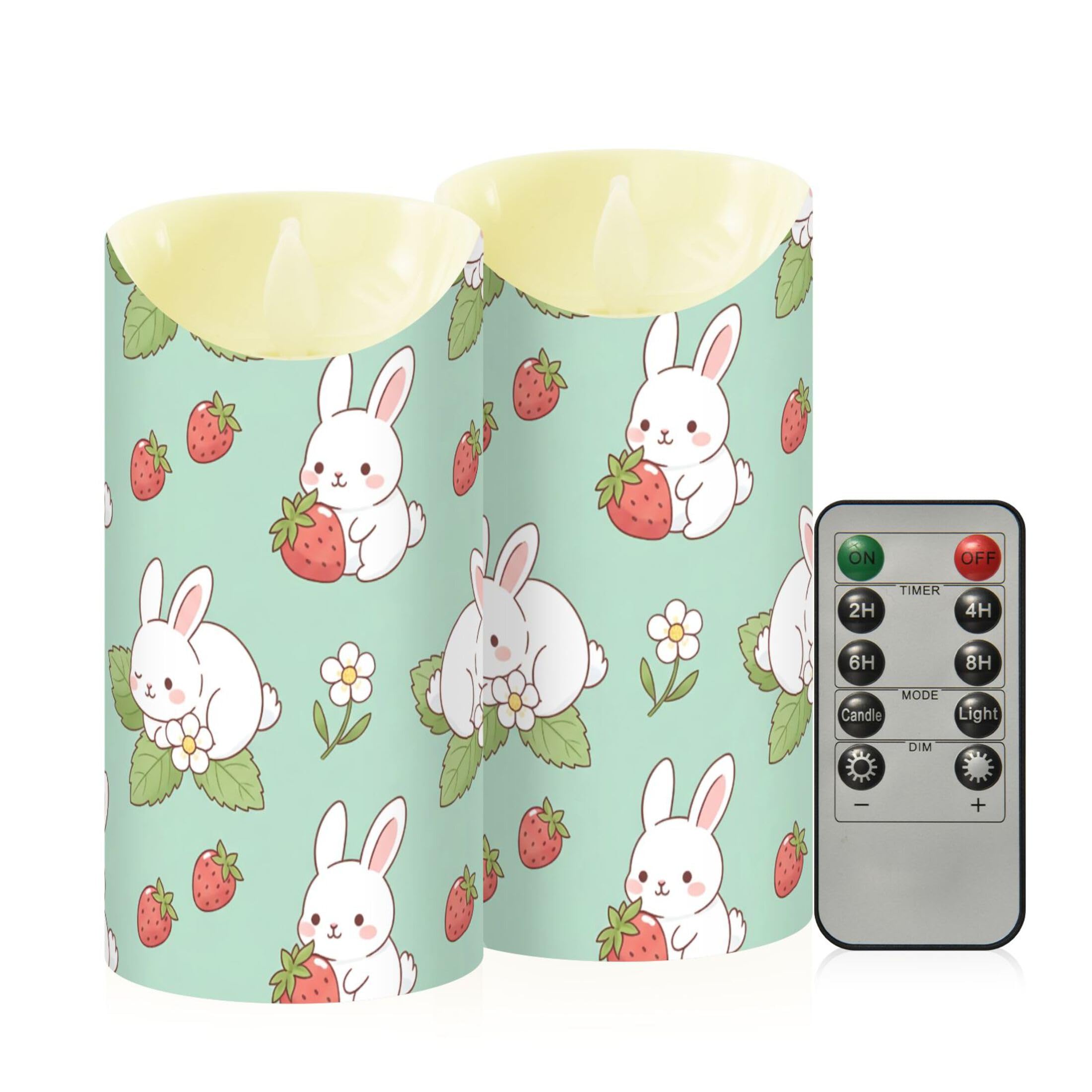 Kutsu Flameless Candles Set of 2, Battery Operated LED Flickering Candles