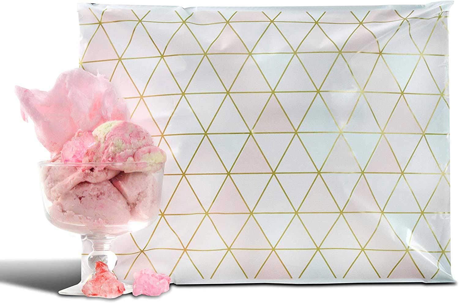 ODOD Poly packaging courier bag Poly mailer Baby pink rose gold design self Sealable 12'' * 16'' inch (30.5cm * 40.64cm) Pack of 50