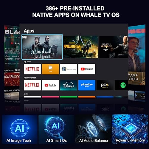 Miniatura 3 de Proyector con licencia de Netflix y aplicación integrada proyector inteligente con WiFi6 y Bluetooth5.2, enfoque automático AI y proyector de