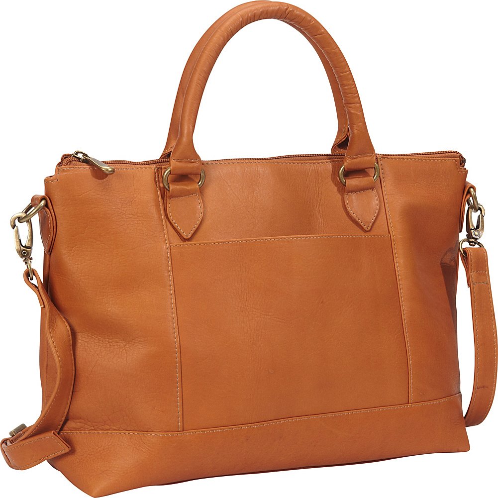 Le Donne Leather Lustiano Satchel - Colombian Vaquetta Leather Women’s Bag (Black)