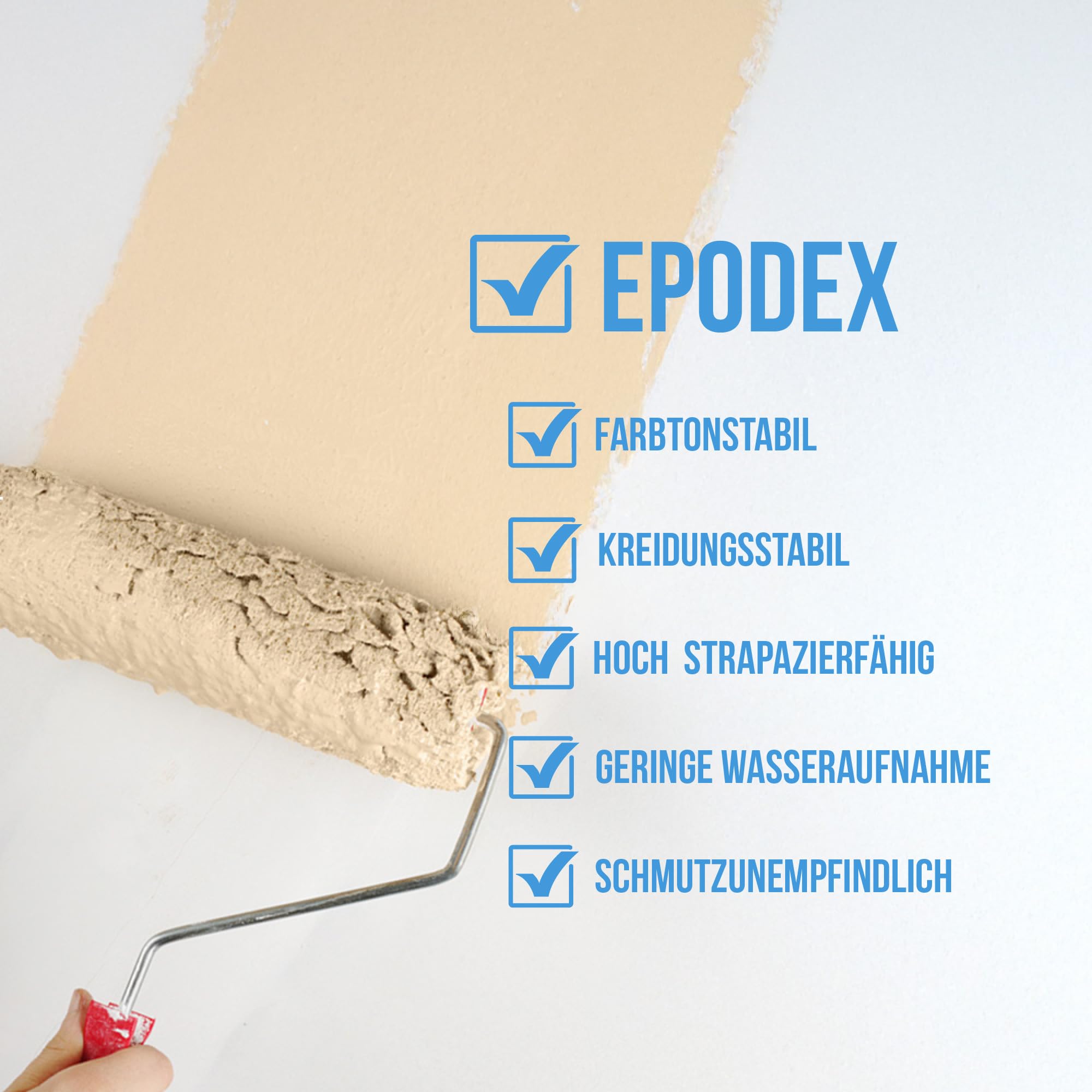 EPODEX EXTERIOR PAINT Fassadenfarbe - Anthrazitgrau Pastell | Sockelfarbe & Außenfarbe, Matt, atmungsaktiv & wetterfest, Für Putz, Beton uvm, 12 kg - 60m² bei einmaligem Anstrich
