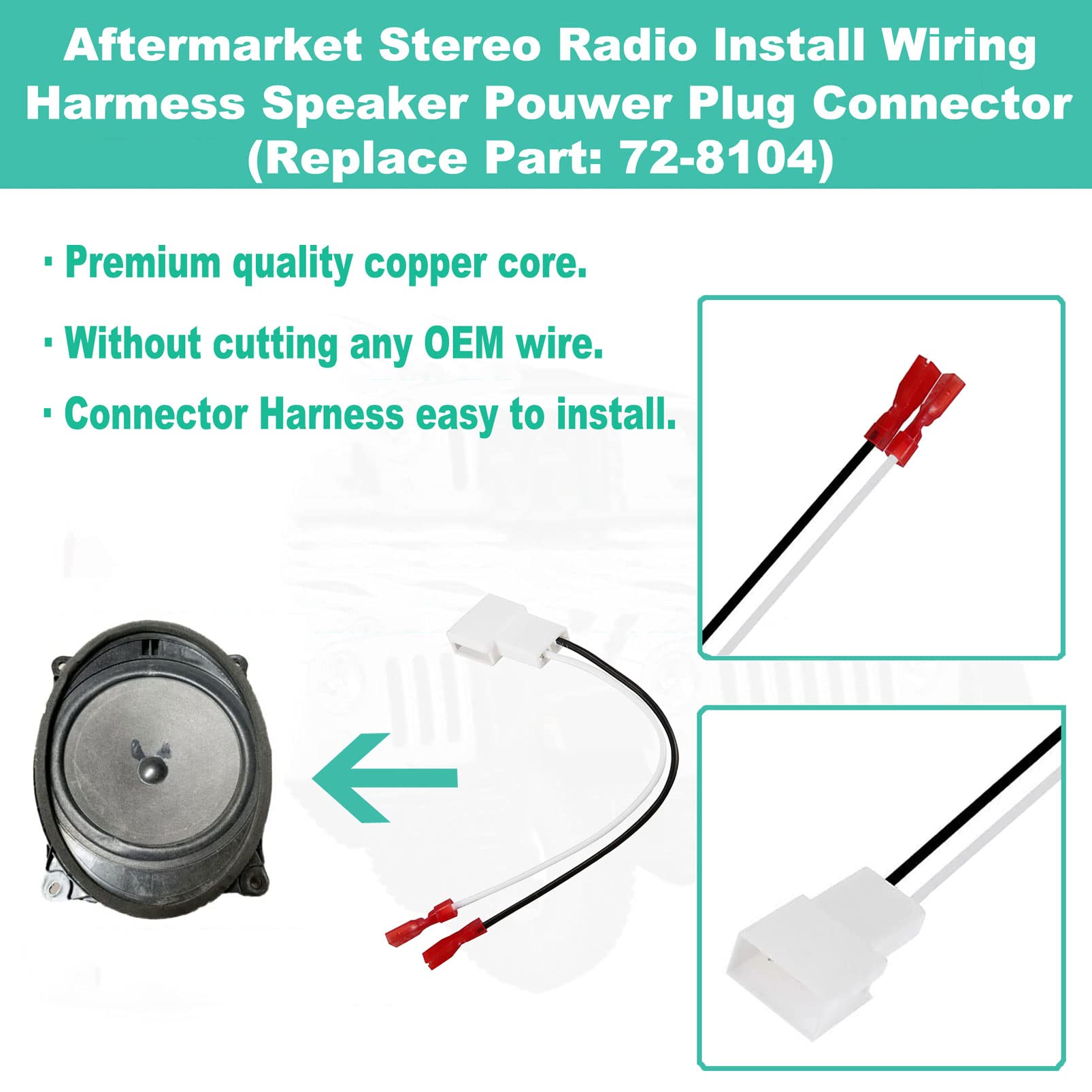 Metra 72-8104 Speaker Wiring Harnesses For Select 1992-up Toyota-built Vehicles - Adapt New - View #10